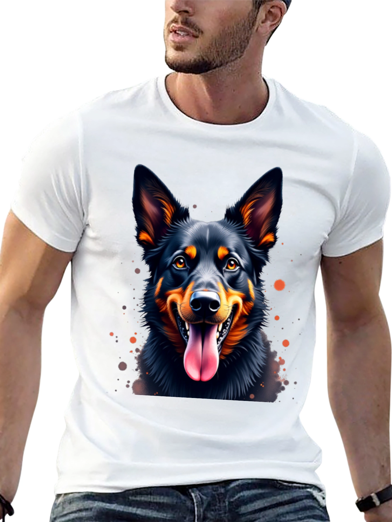 Black Dog Lover's Black T-Shirt view 13