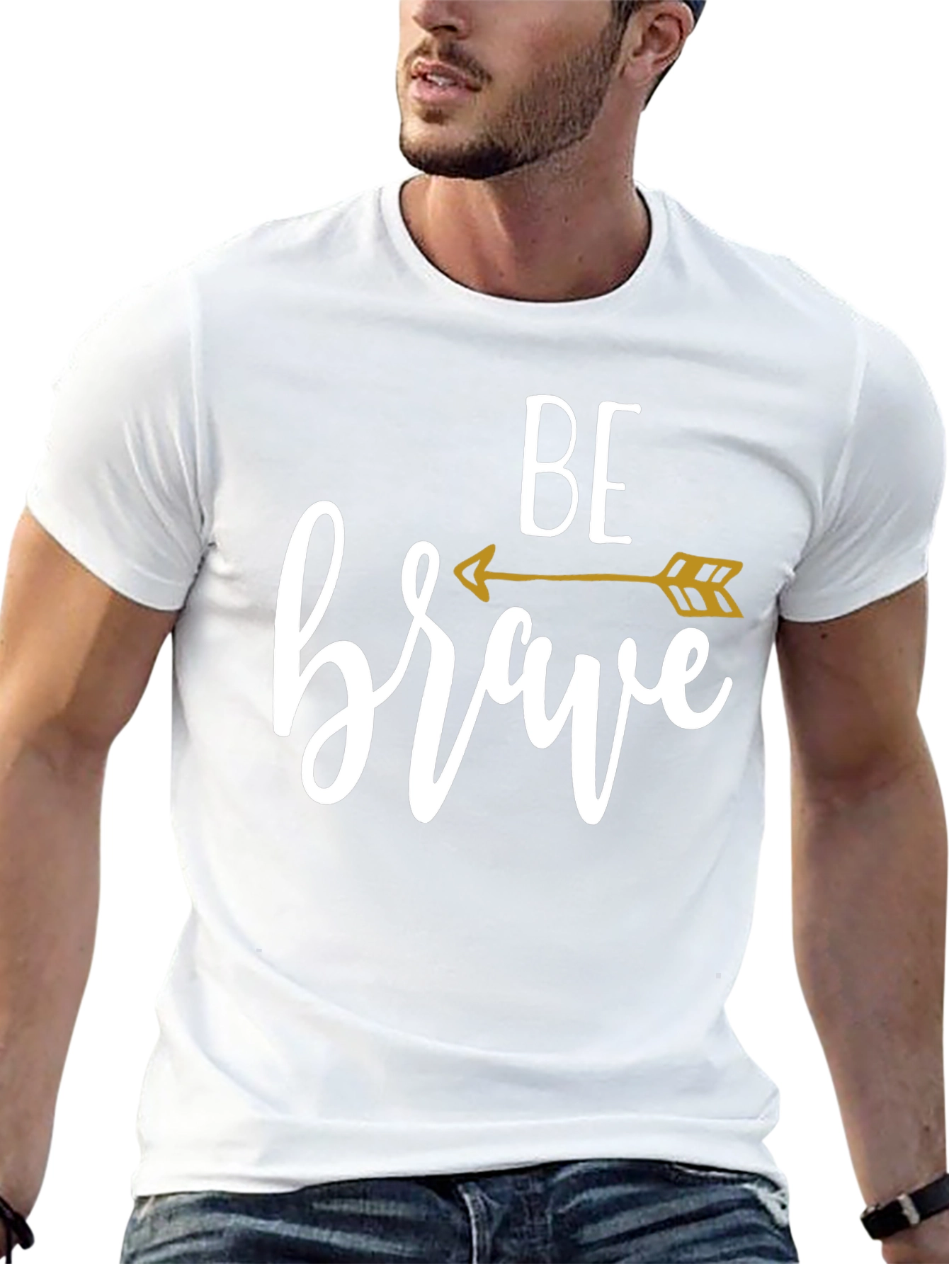 Black Be Brave Arrow Graphic Tee - Black T-Shirt view 13