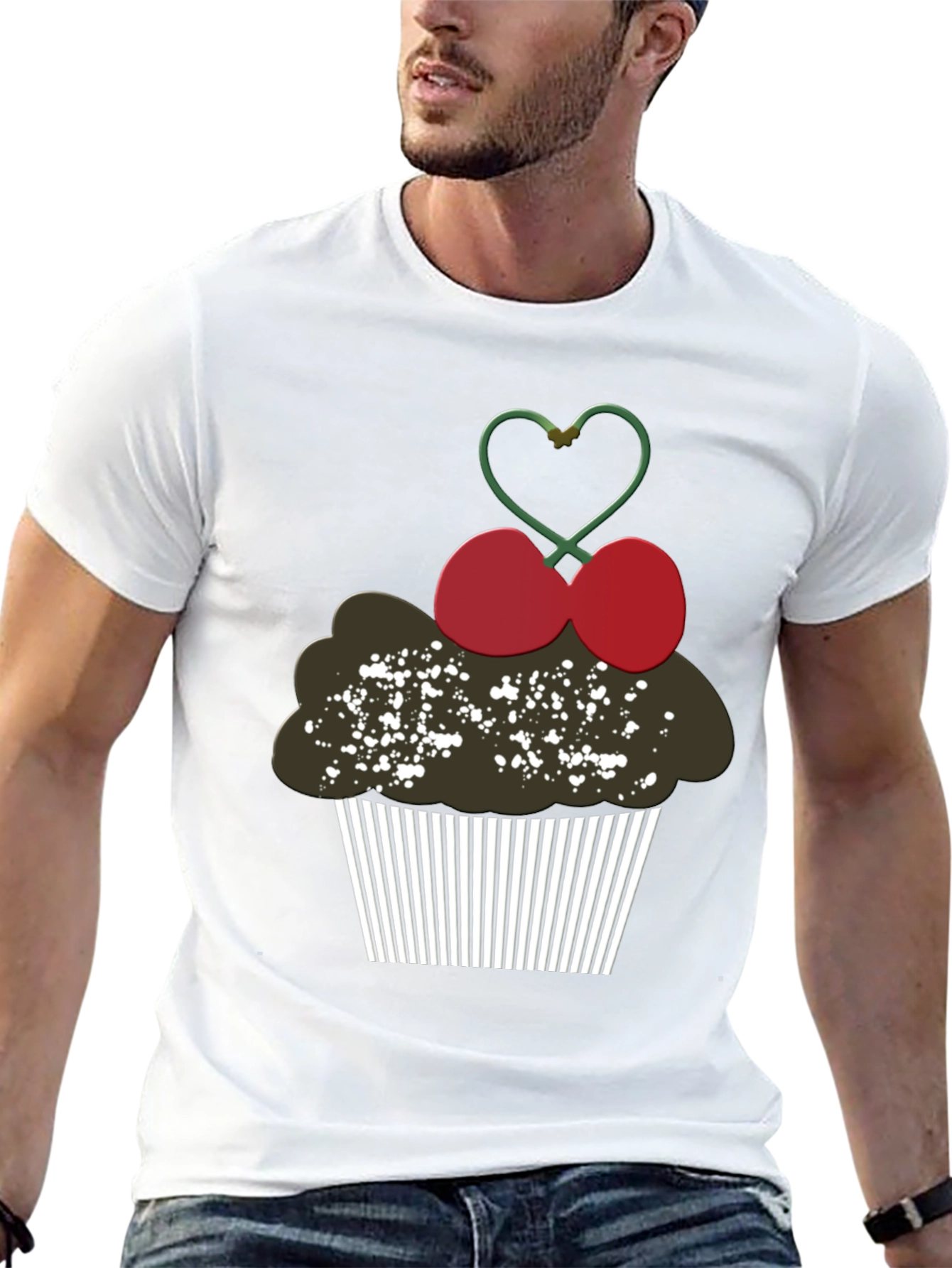 Black Cupcake Graphic Tee - Sweet Treat Shirt view 13