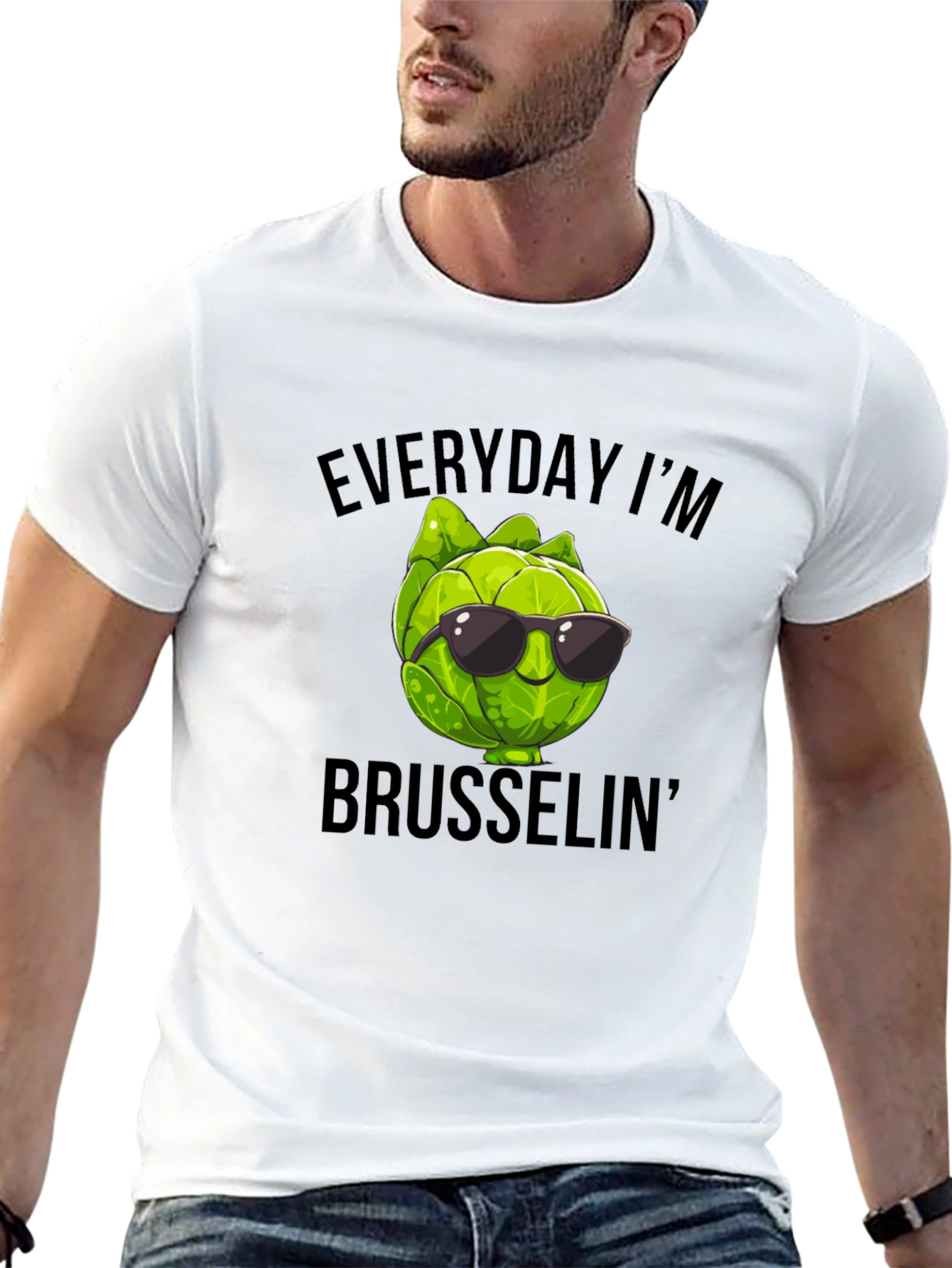 Black Everyday I'm Brusselin' T-Shirt view 13
