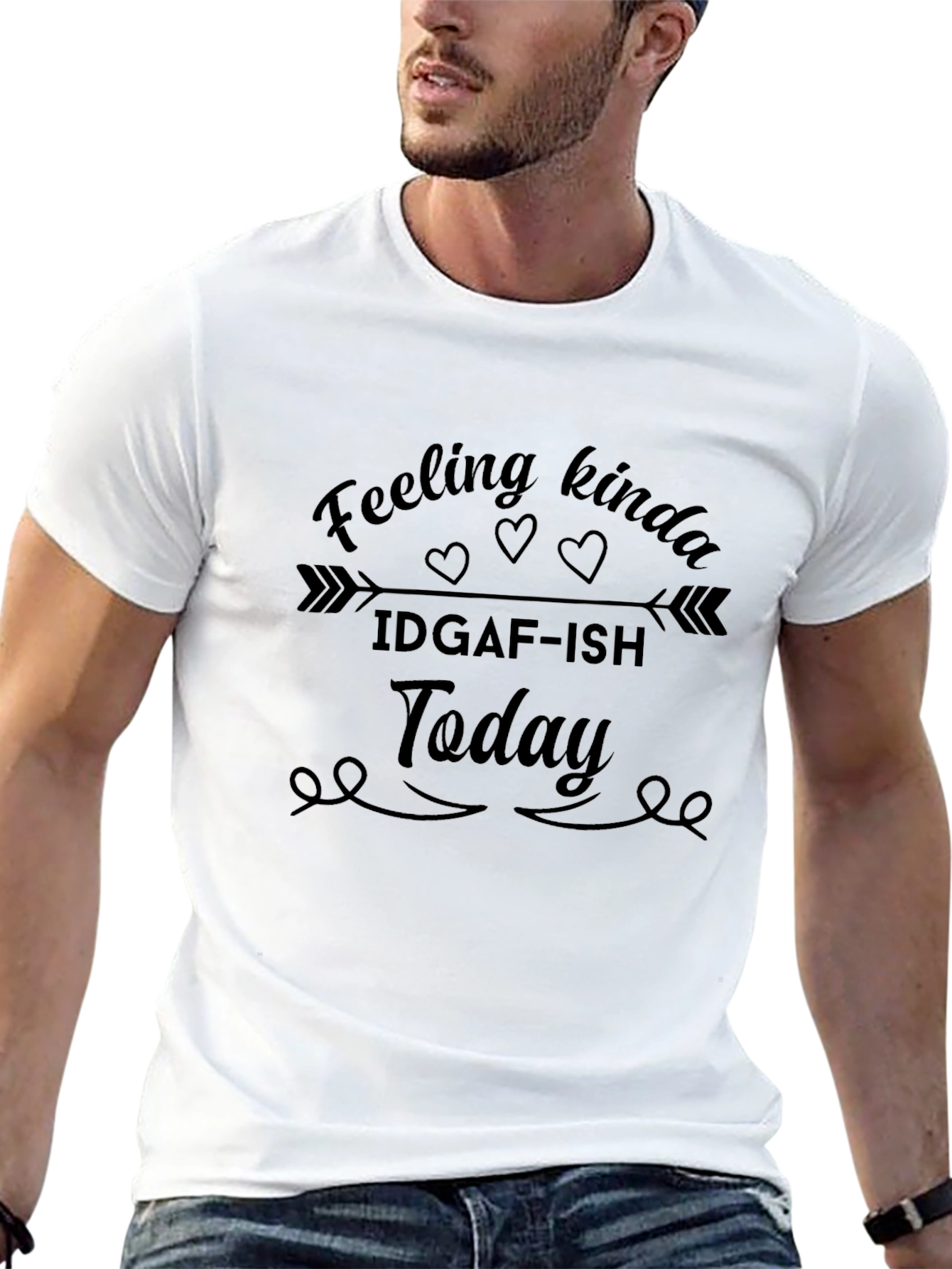 Black IDGAF-ish Today Graphic T-Shirt view 13