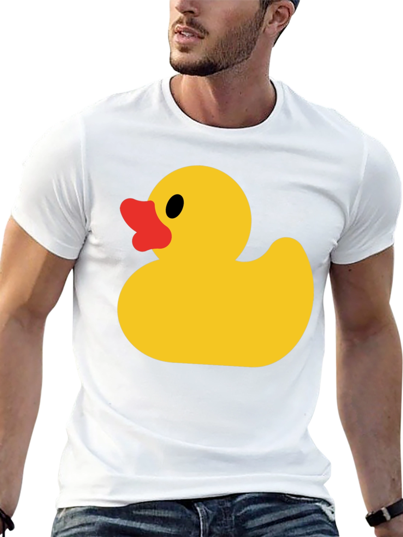 Black Rubber Duck Graphic T-Shirt - Black Cotton Tee view 13