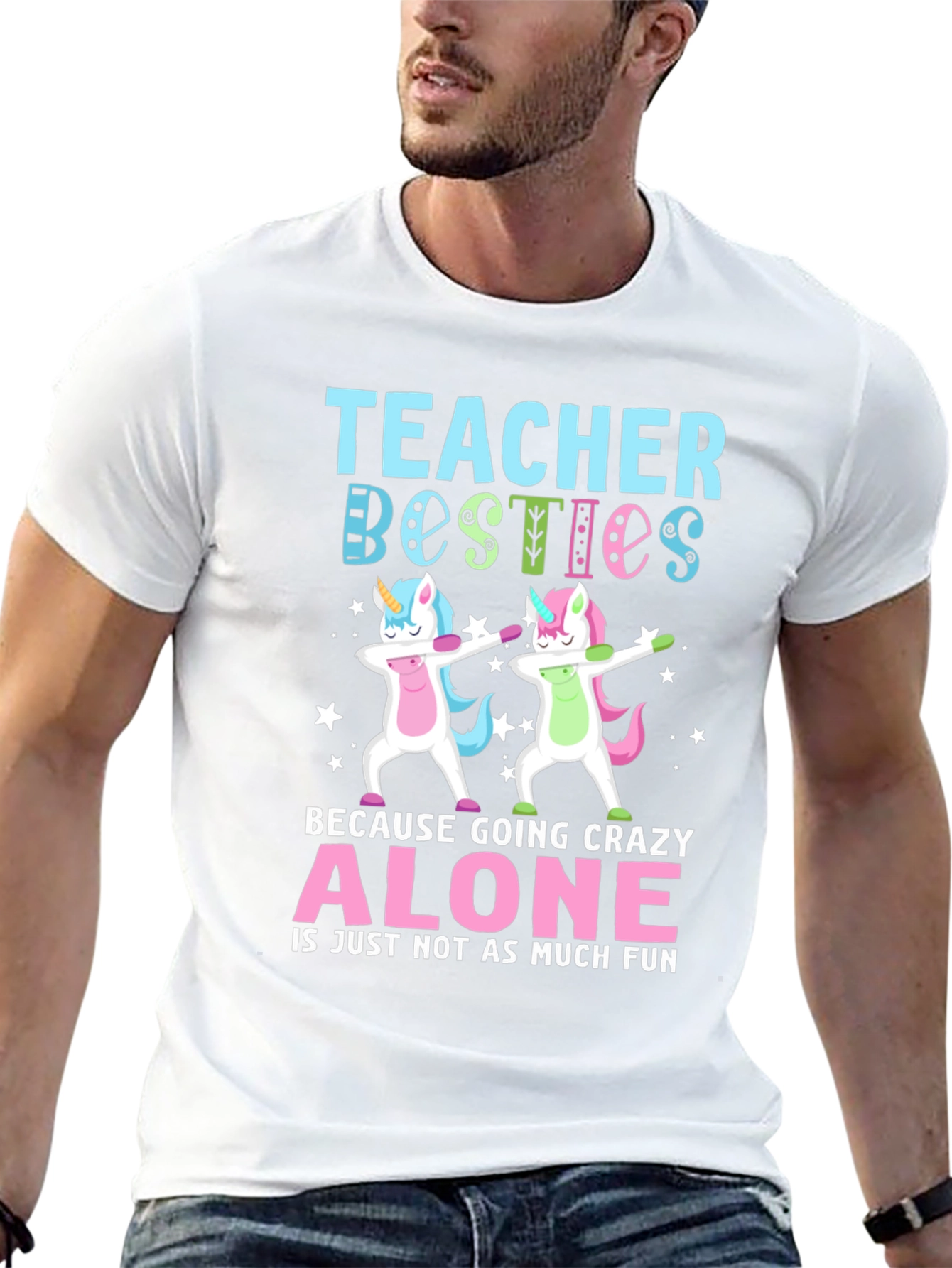 Teacher Besties Unicorn Dab T-Shirt - 13