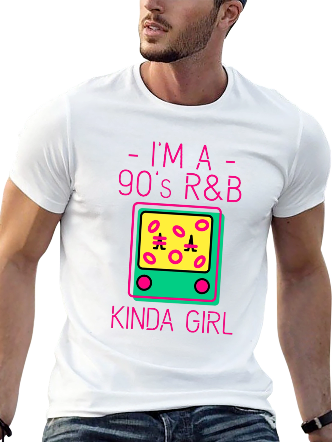 Black I'm a 90's R&B Kinda Girl Black Graphic Tee view 13