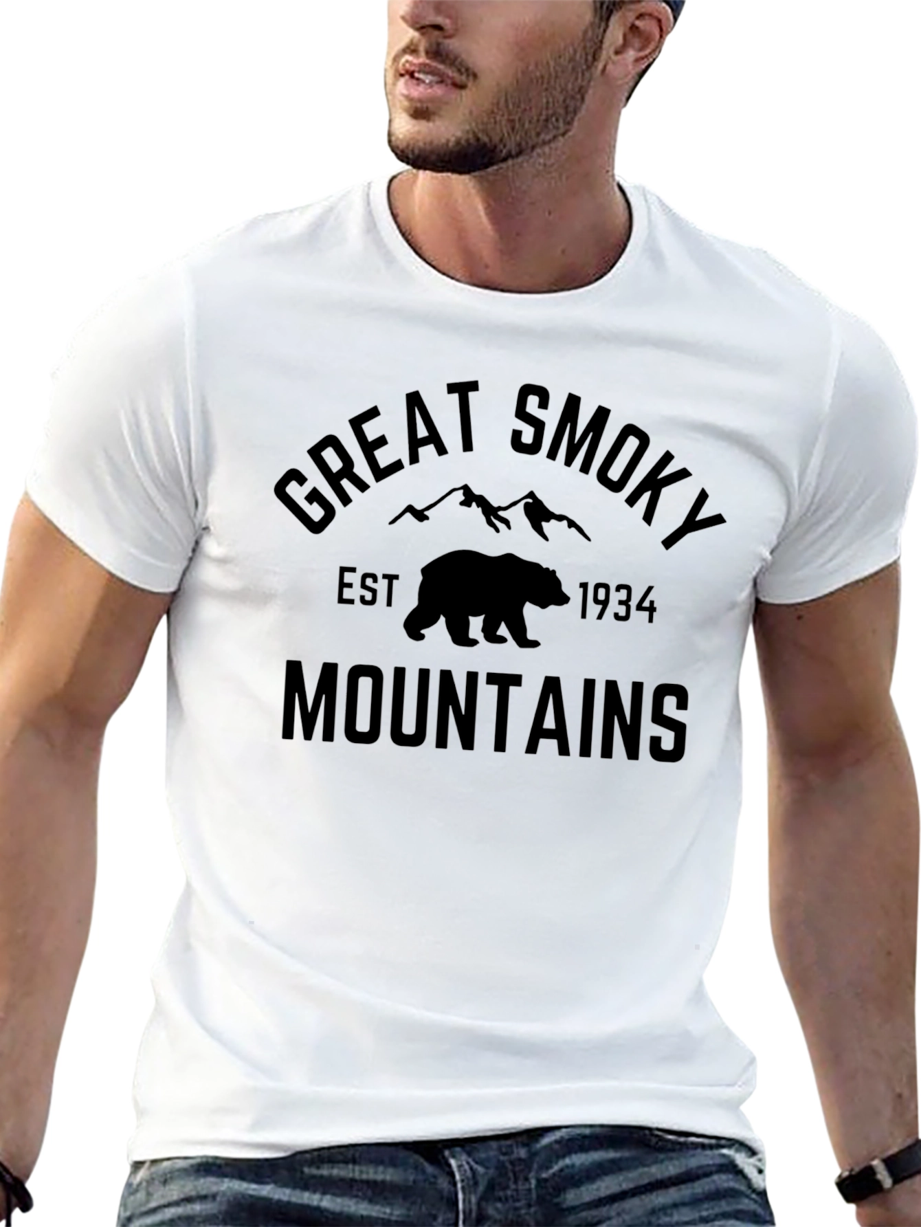 Black Great Smoky Mountains Black T-Shirt view 13