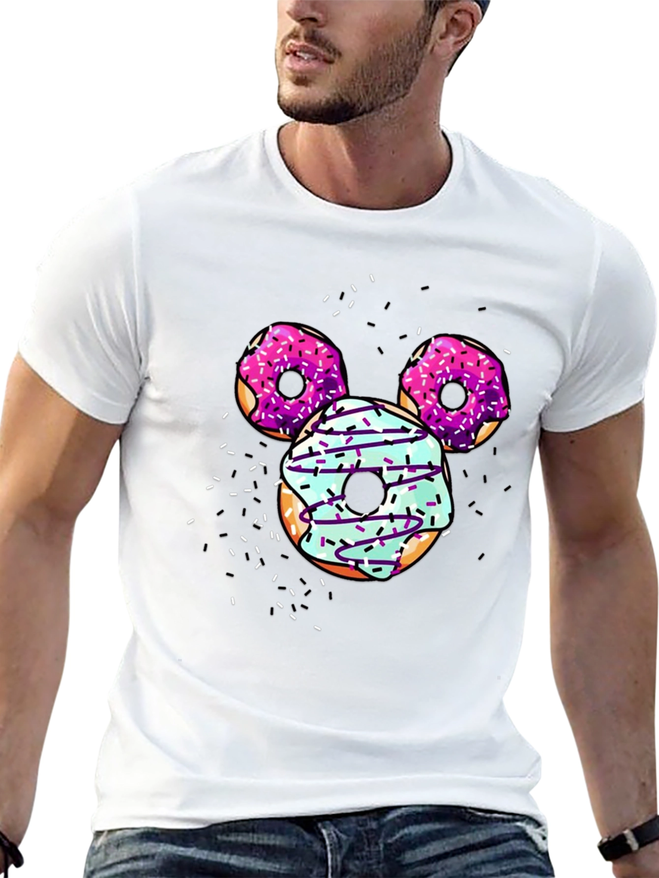 Black Donut Mickey Mouse T-Shirt view 13