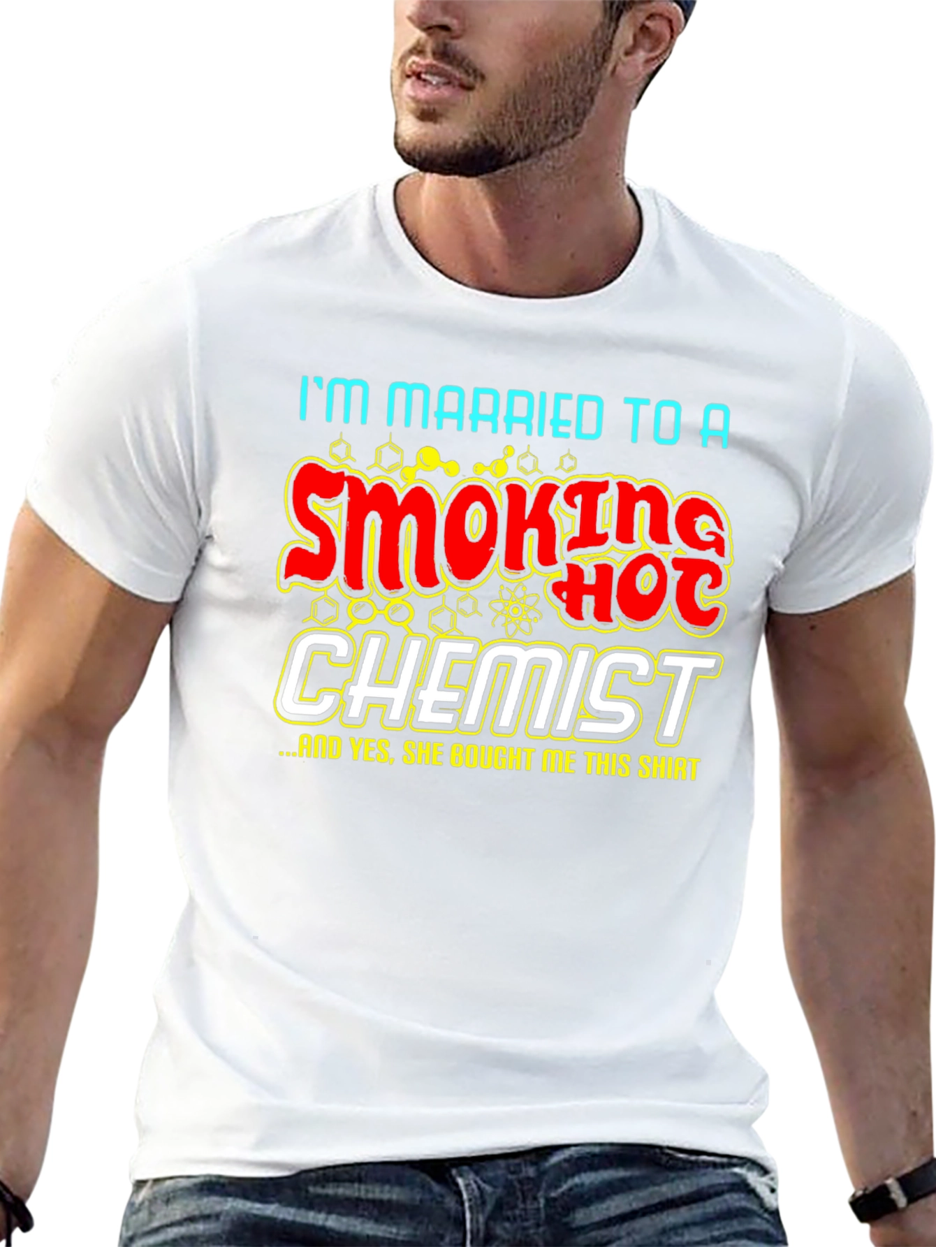 Black Funny Chemistry T-Shirt: Smoking Hot Chemist Gift view 13