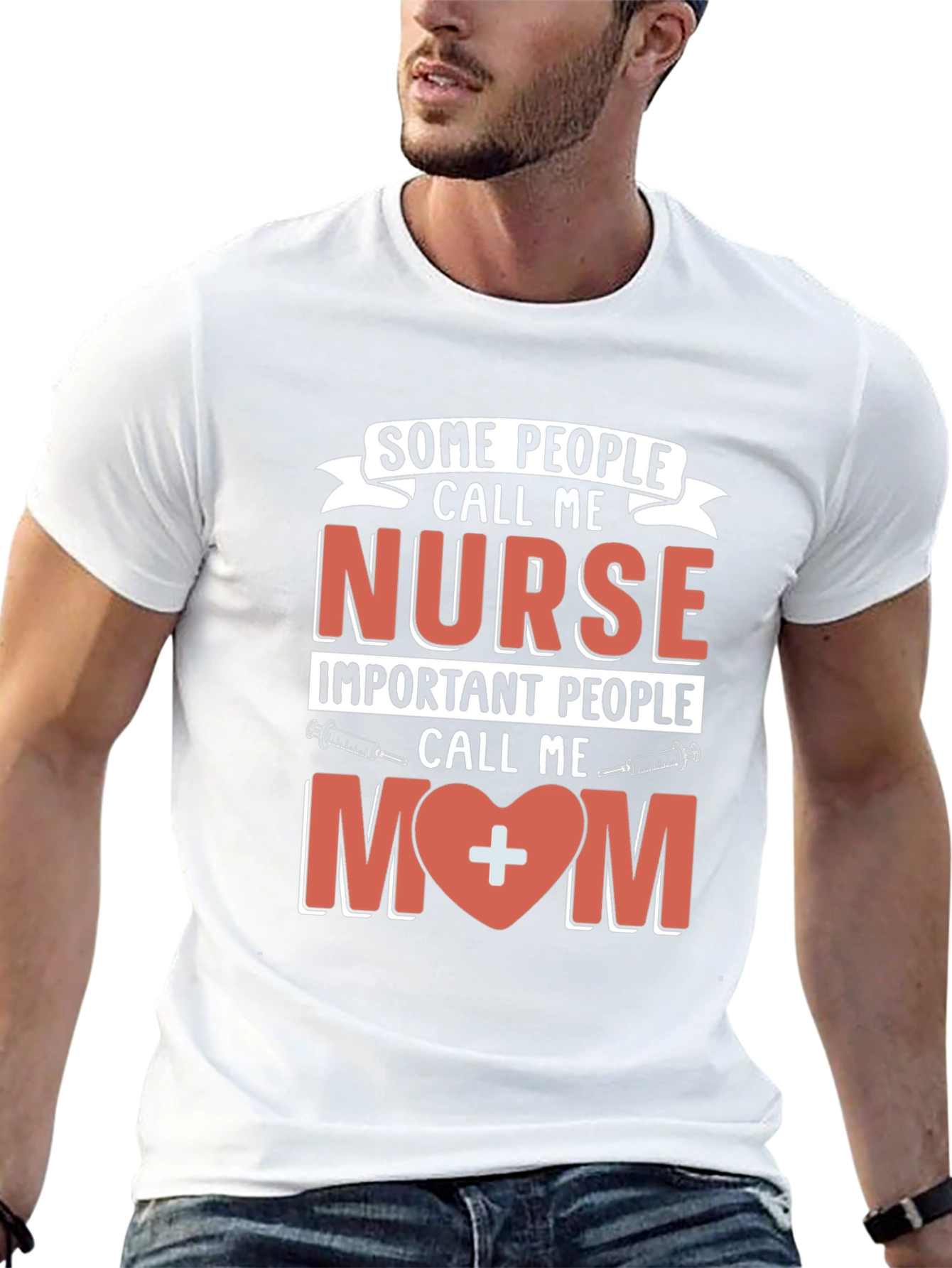 Black Nurse Mom T-Shirt - Gift for Nursing Moms view 13