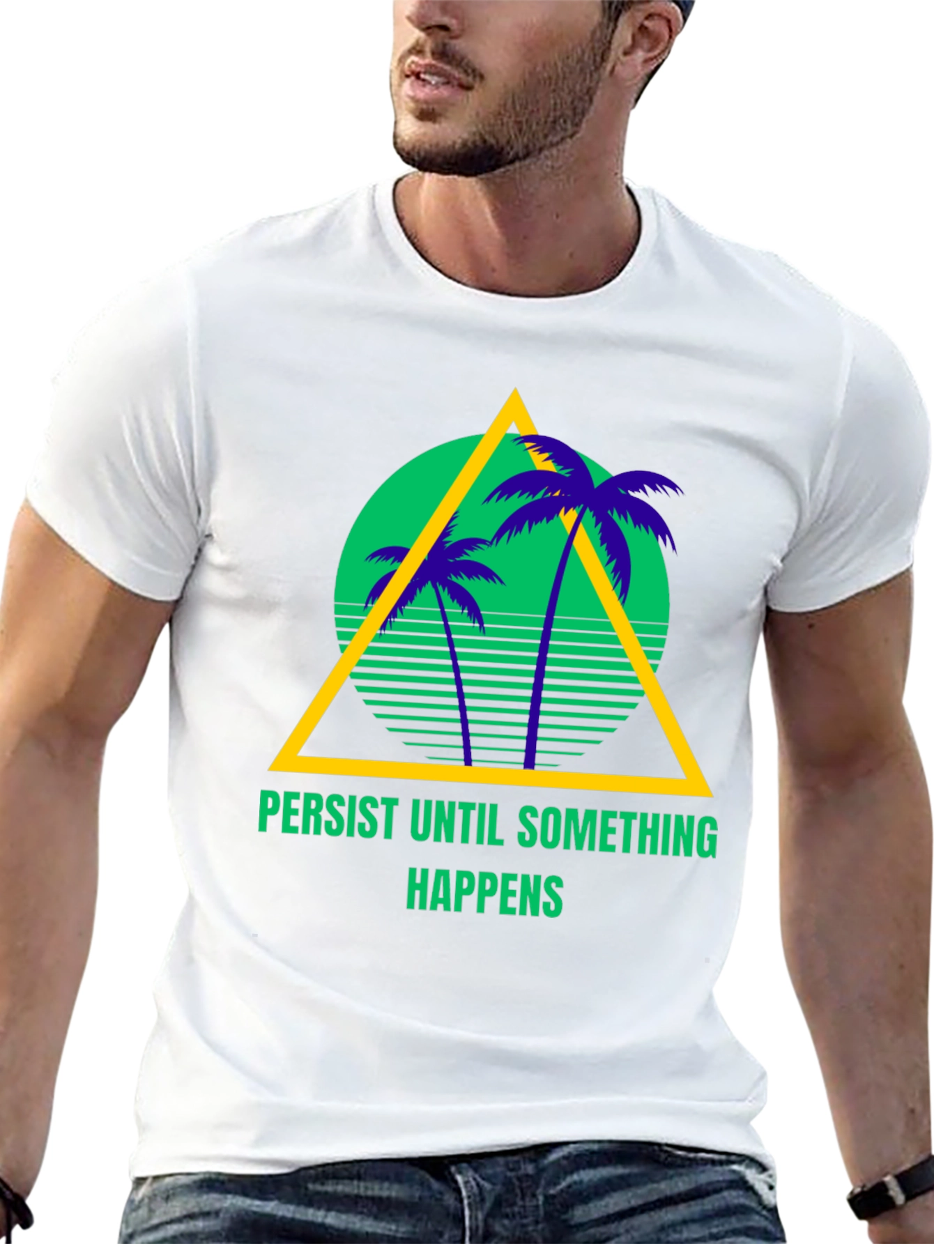 Black Persist Until Something Happens Graphic Tee view 13
