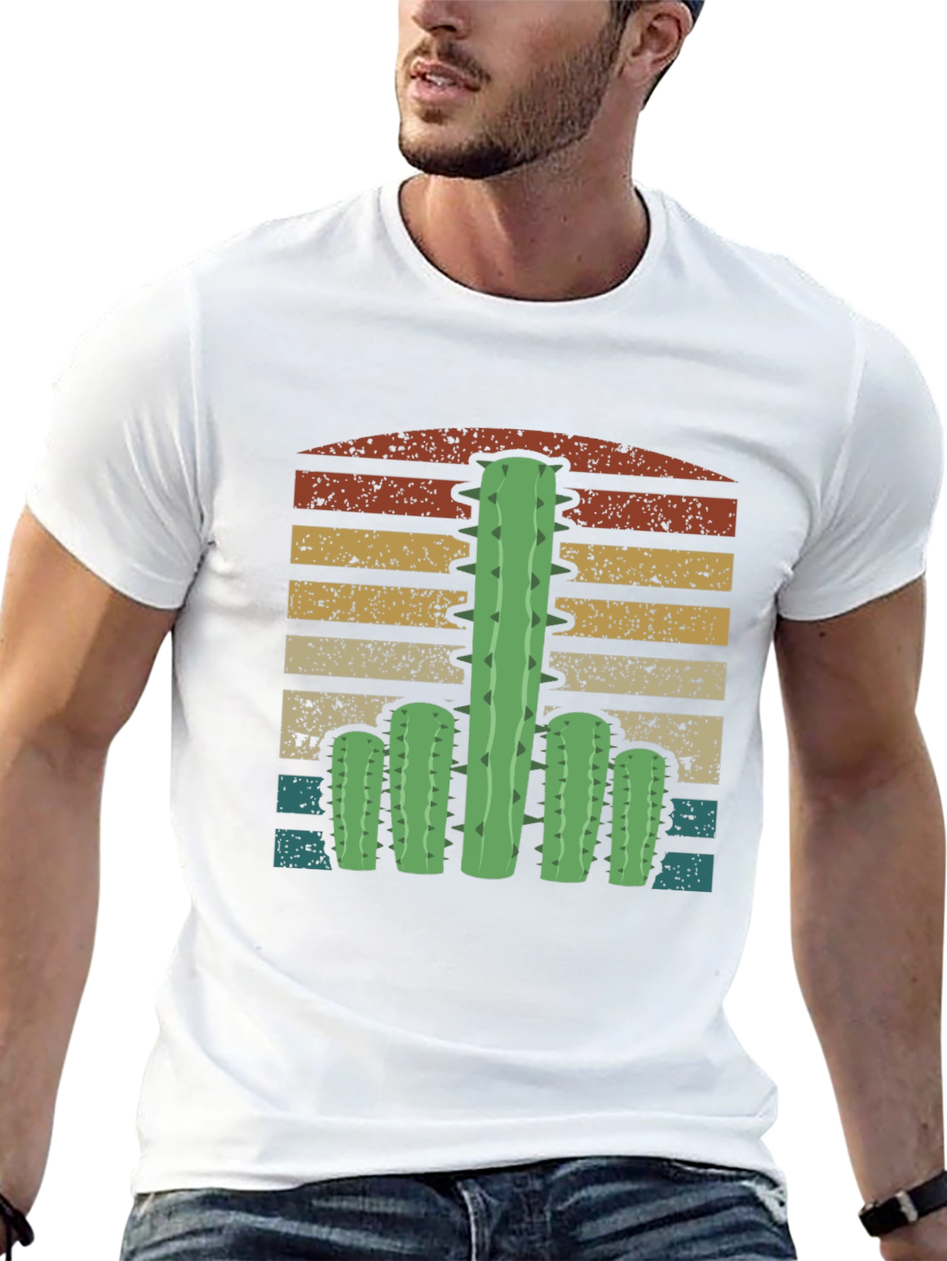 Black Cactus Sunset Graphic Tee - Unisex view 13