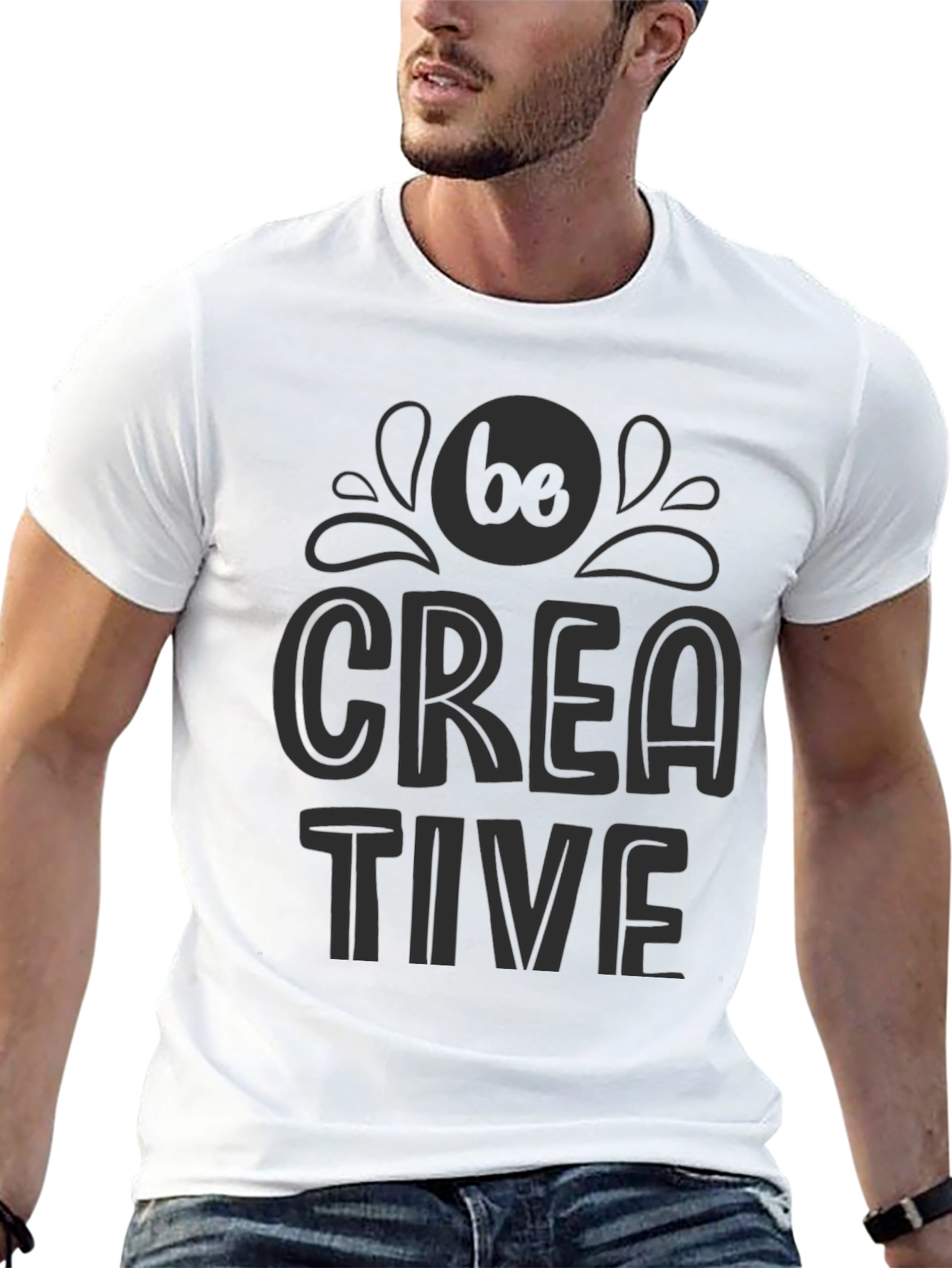 Black Be Creative Black Graphic Tee view 13