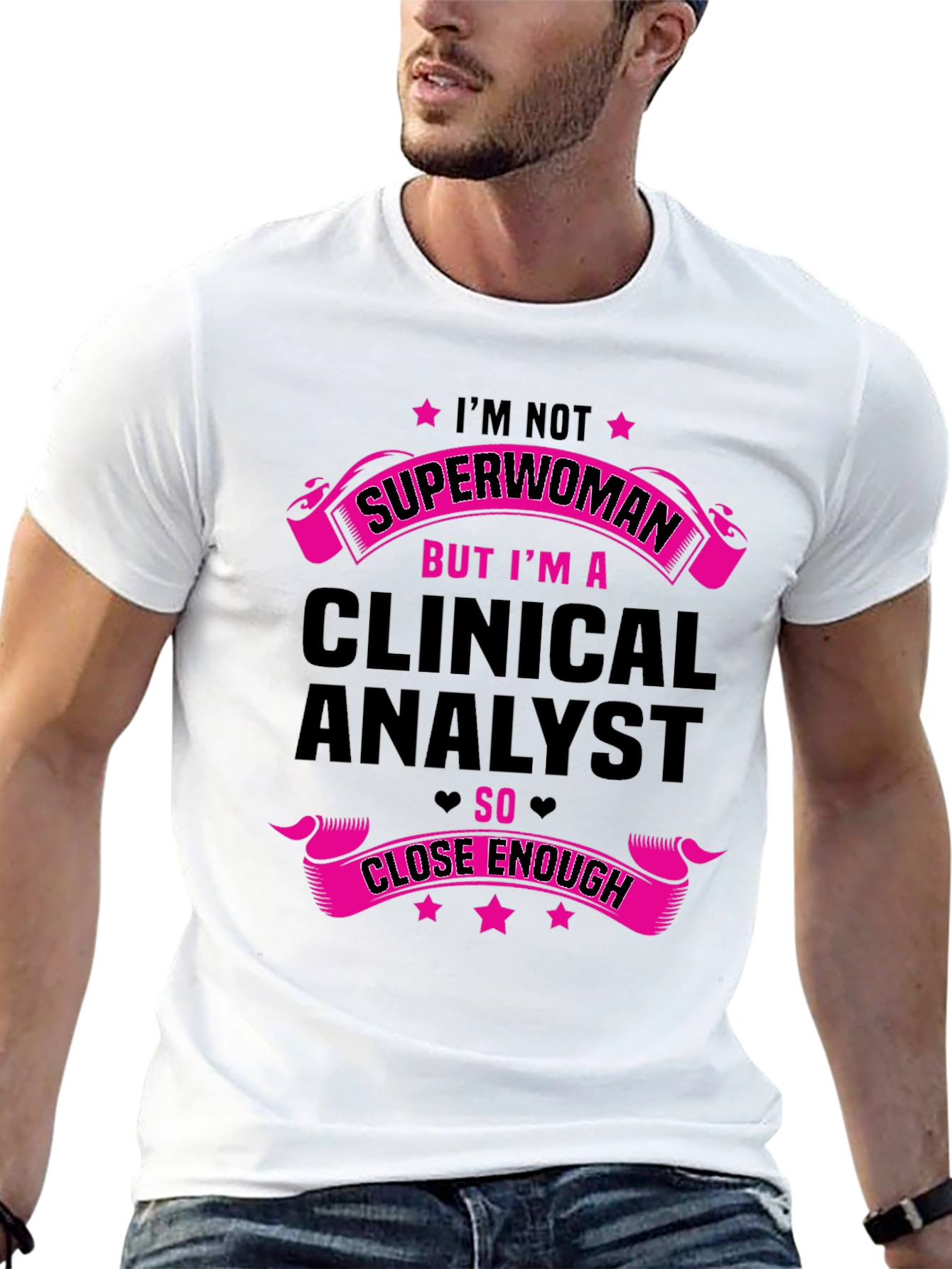 Black Clinical Analyst T-Shirt - Superwoman Inspired view 13