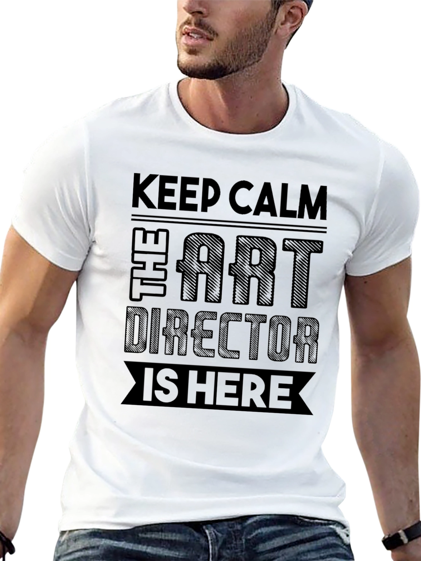 Black Art Director T-Shirt - Keep Calm Design view 13
