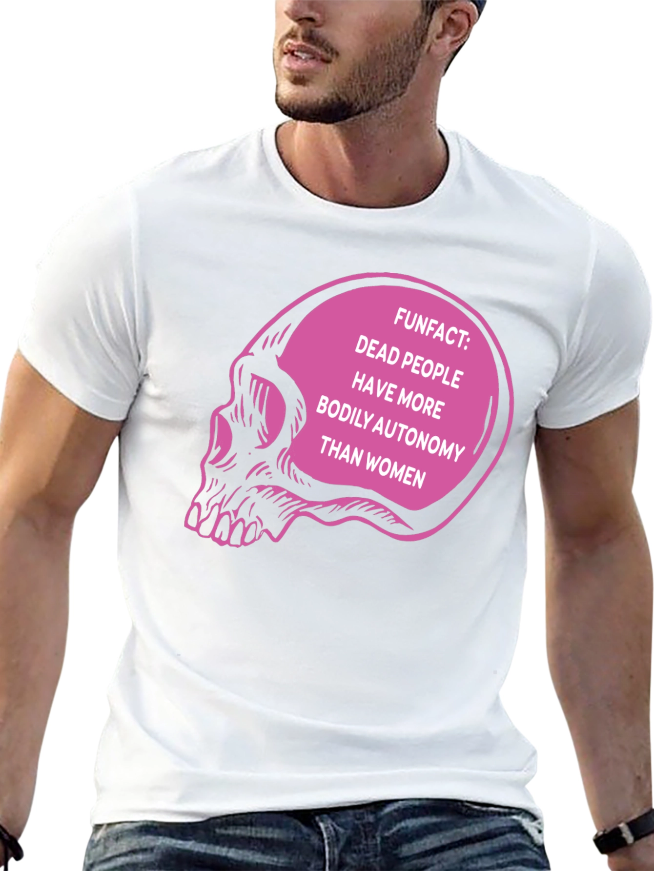 Black Bodily Autonomy Skull T-Shirt view 13