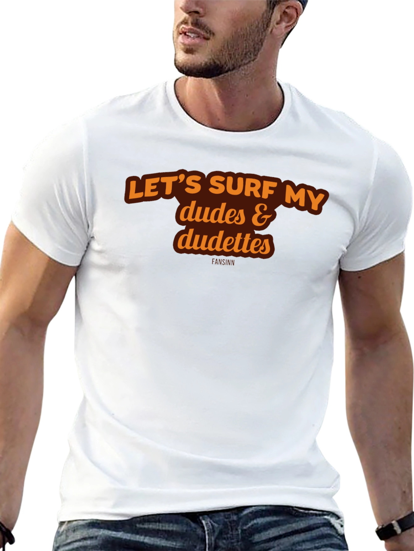 Black Let's Surf Dudes & Dudettes Graphic Tee view 13
