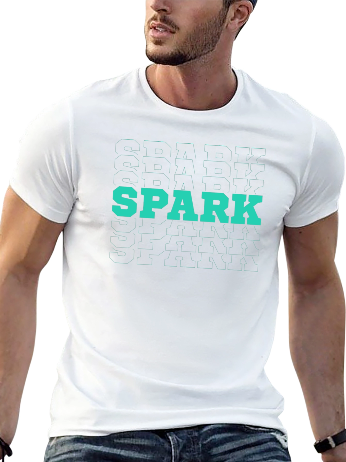 Black Spark Graphic Tee - Bold Statement Shirt view 13