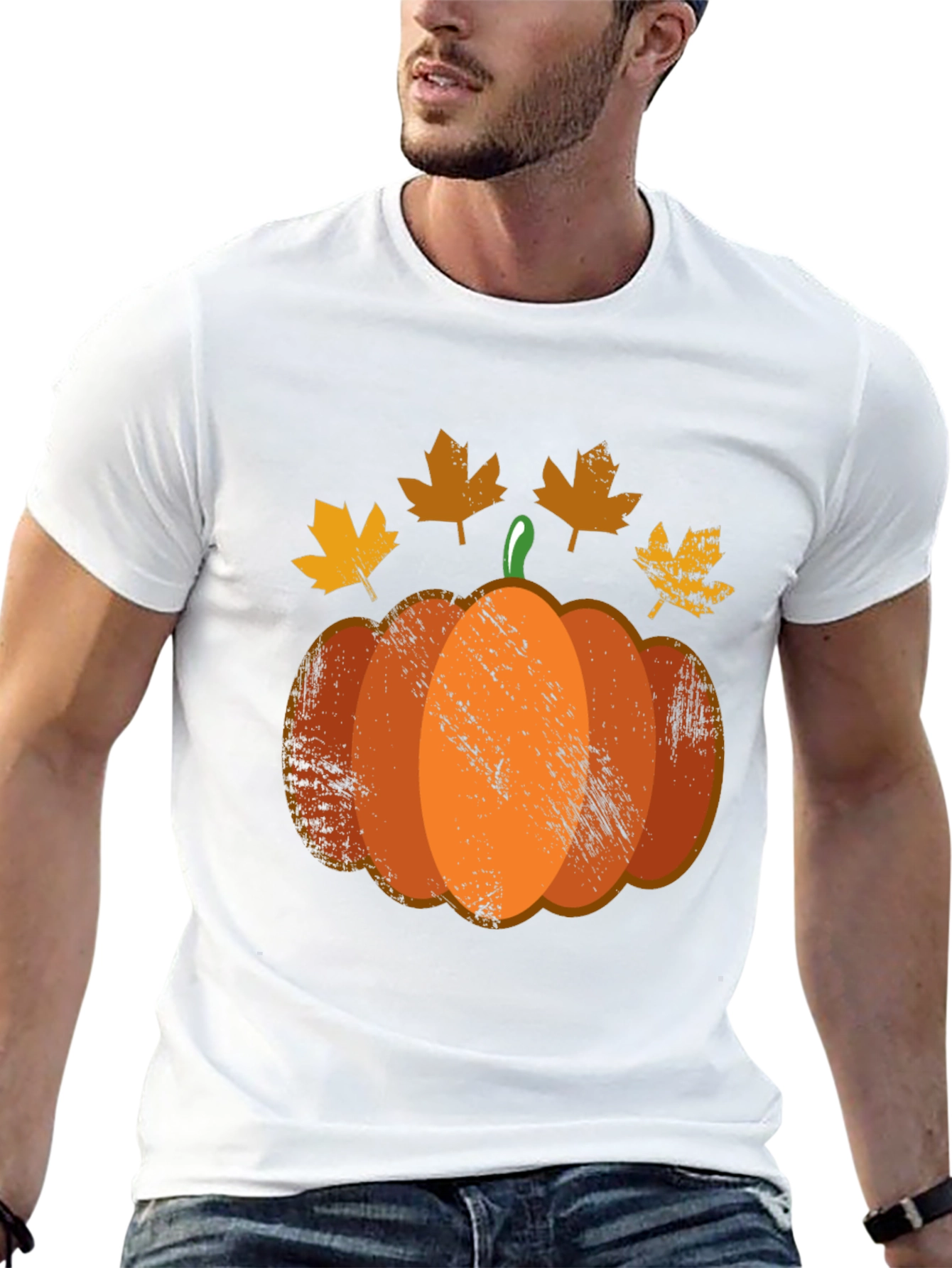 Black Fall Pumpkin T-Shirt - Autumn Harvest Apparel view 13