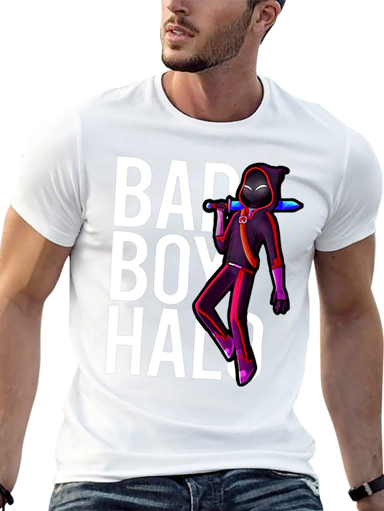 Black BadBoyHalo Graphic T-Shirt - Black Crew Neck view 13