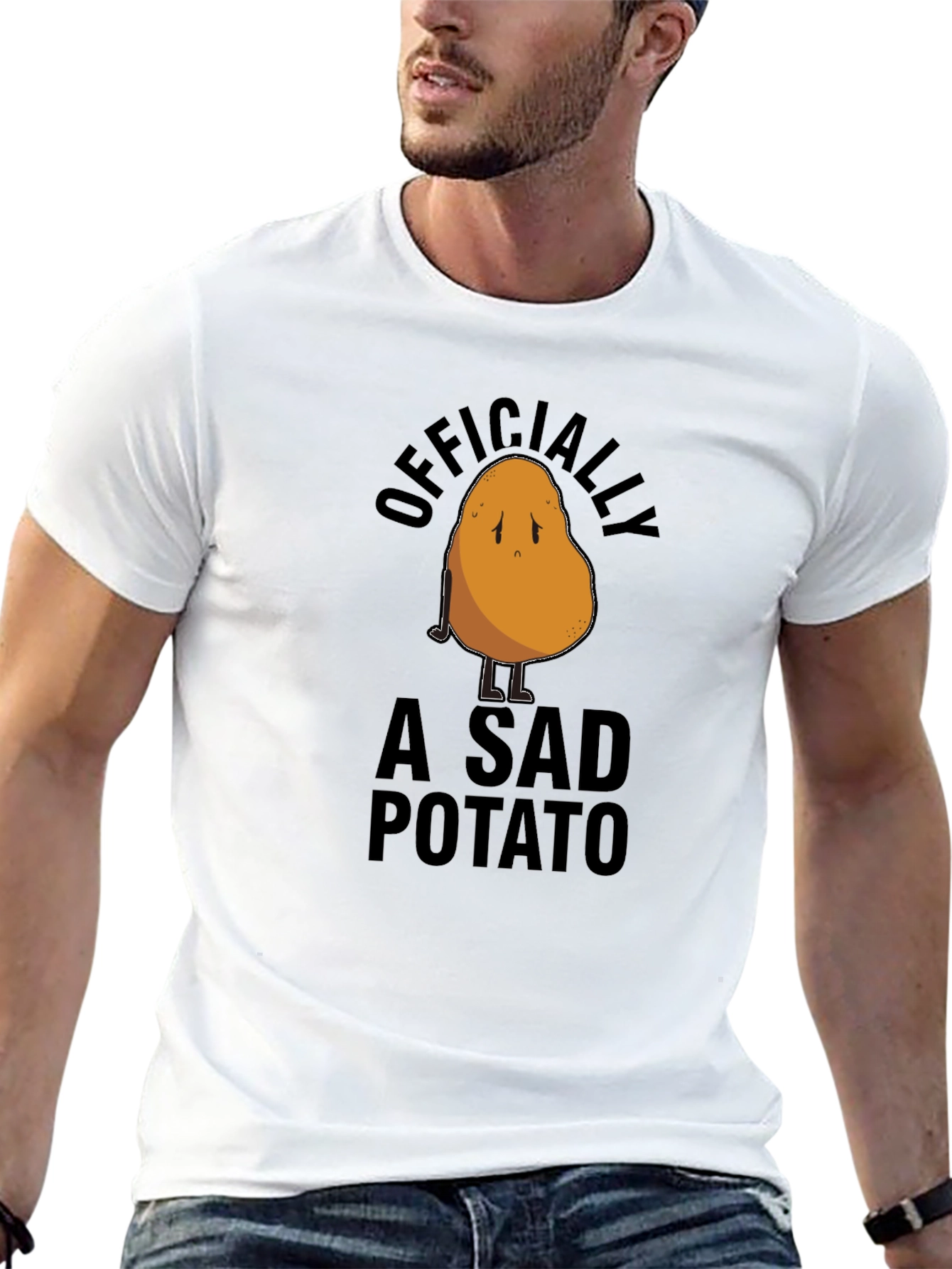 Black Officially A Sad Potato T-Shirt view 13