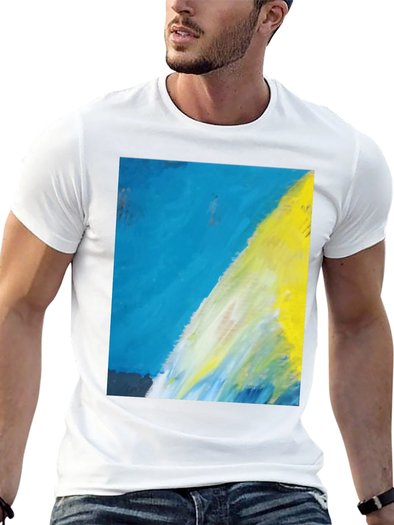 Black Abstract Art T-Shirt - Modern Graphic Tee view 13