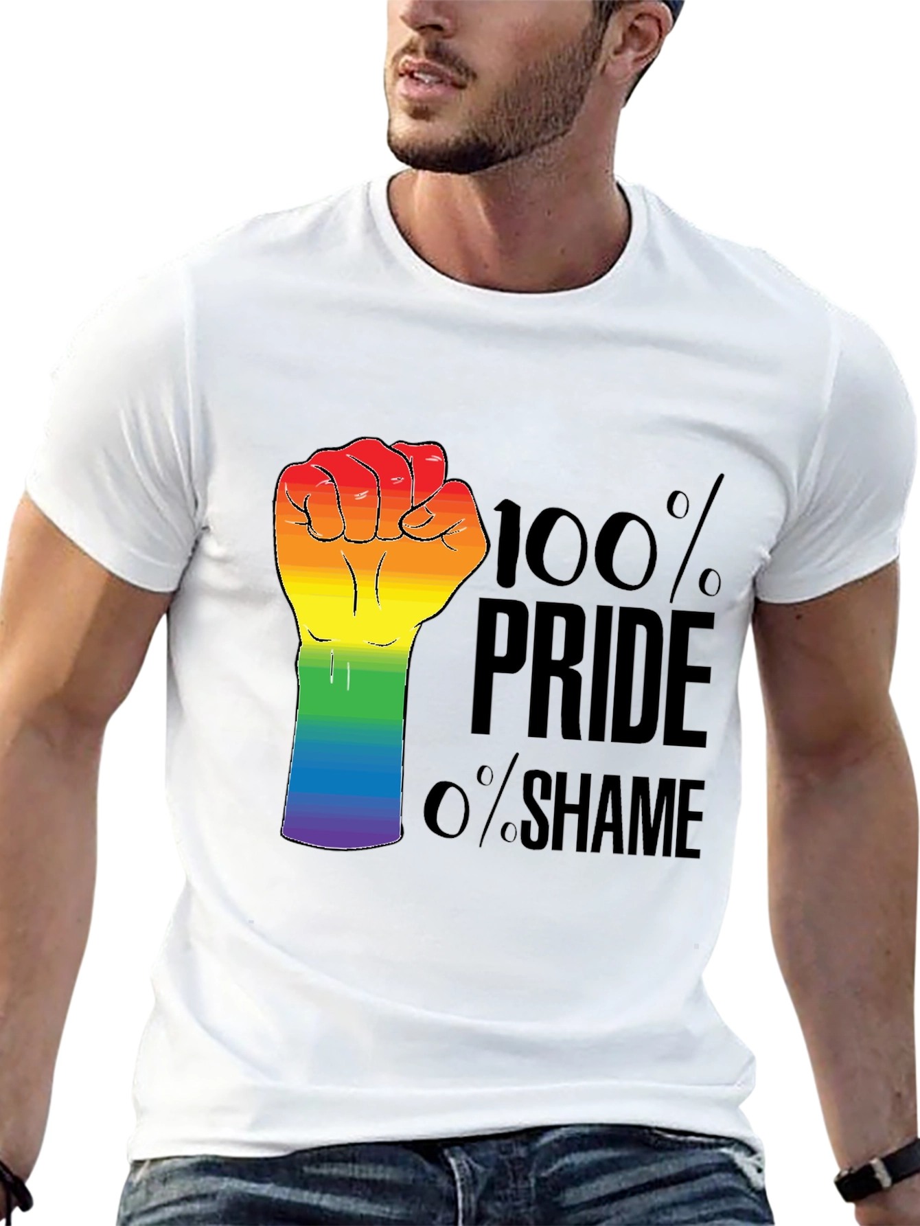 Black Pride Fist T-Shirt - LGBTQ+ Pride Month Apparel view 13