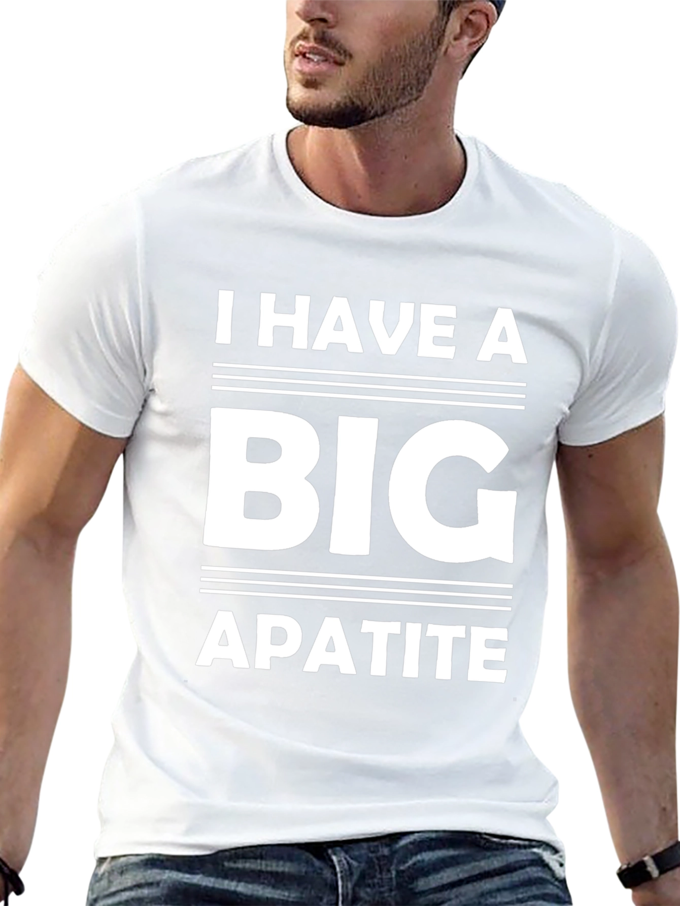 Black I Have a Big Apatite Funny T-Shirt view 13