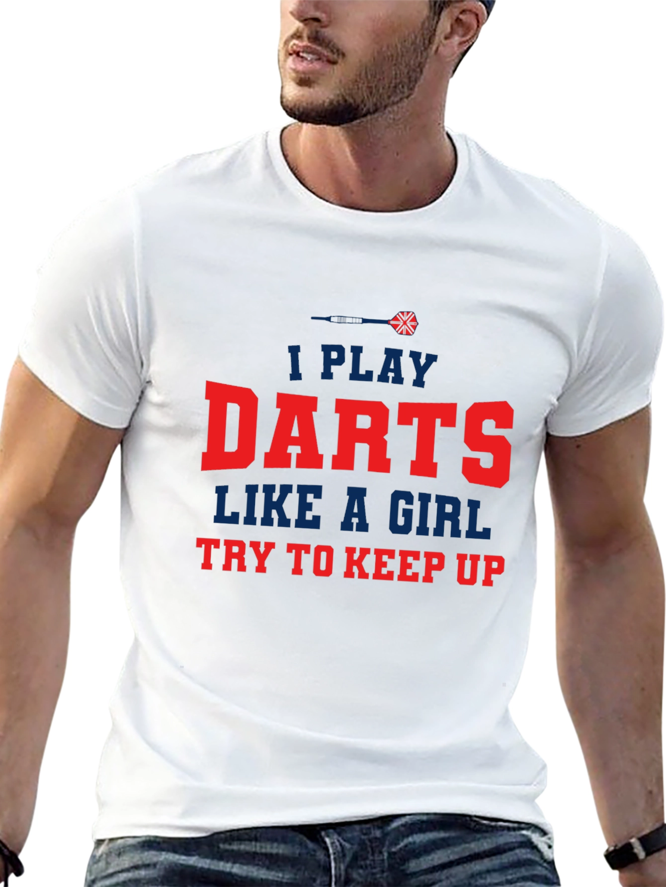 Black I Play Darts Like a Girl T-Shirt view 13