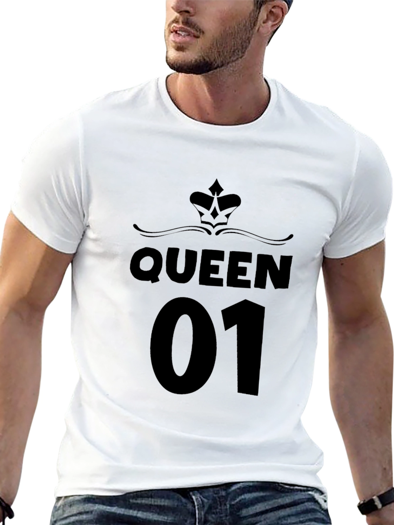 Black Queen 01 Graphic Black T-Shirt view 13