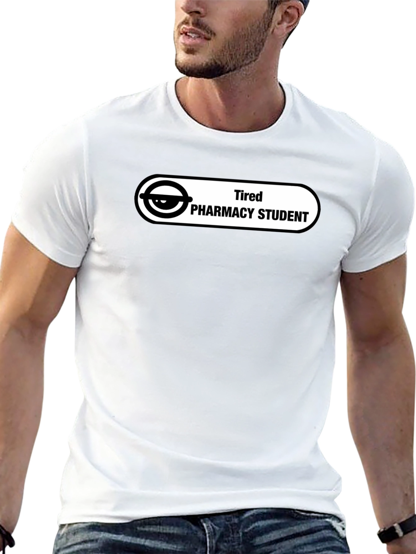 Black Tired Pharmacy Student T-Shirt - Funny Design view 13
