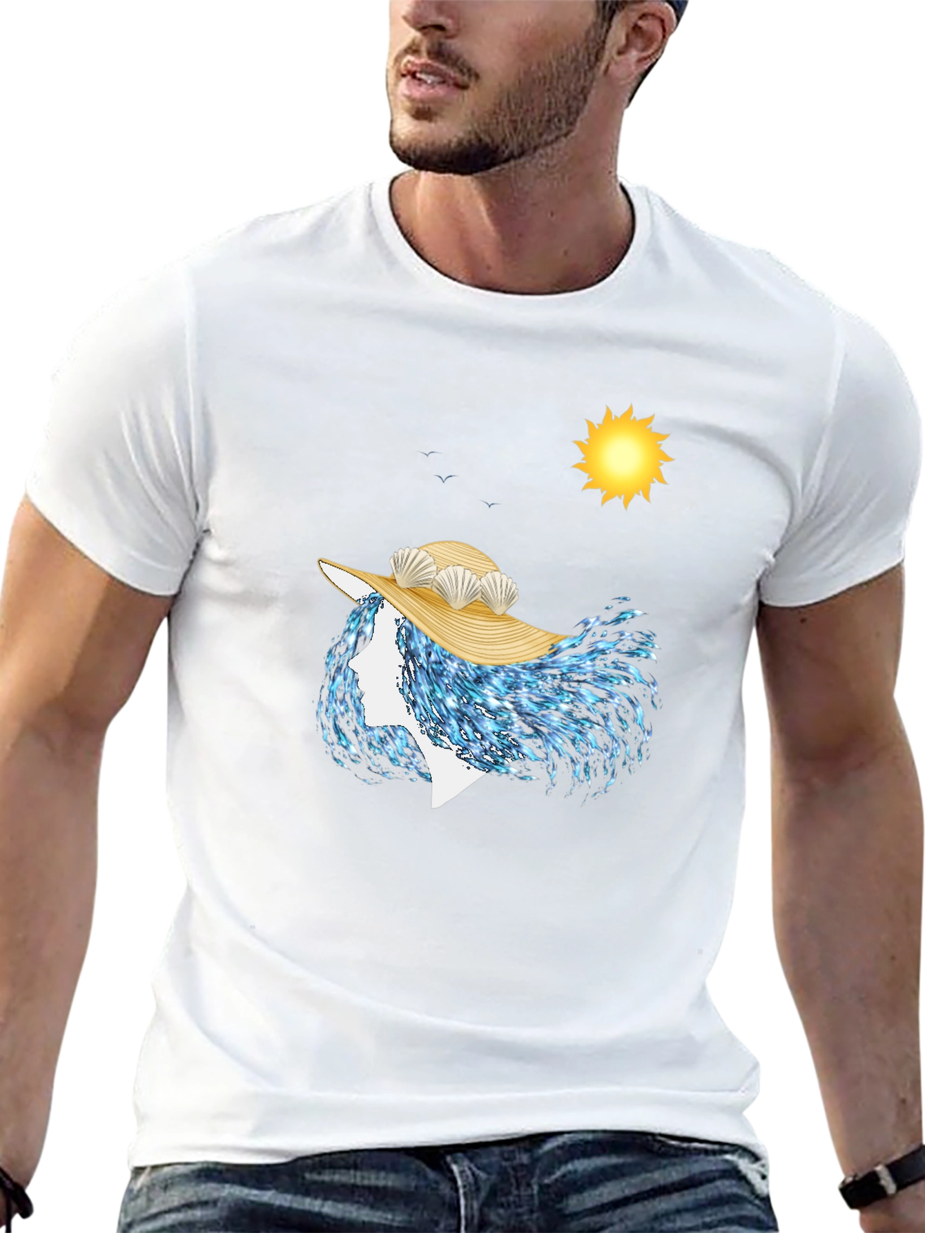 Ocean Wave Woman T-Shirt - Unique Artistic Design - 13