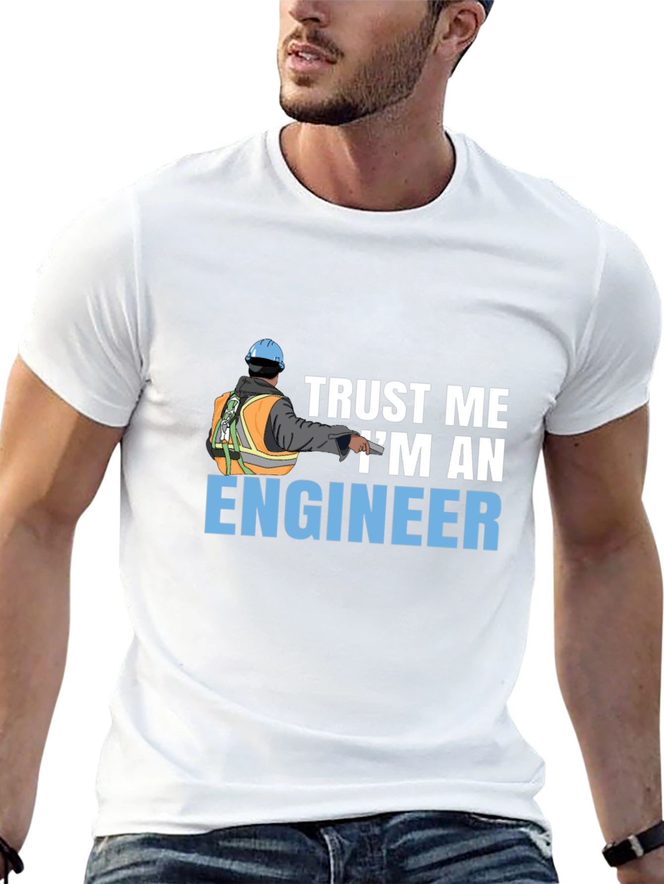 Black Trust Me I'm An Engineer Black T-Shirt view 13