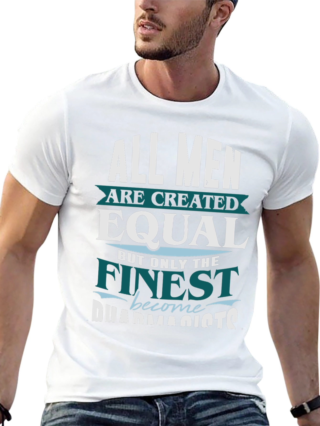 Black Finest Pharmacists T-Shirt - All Men are Created Equal view 13