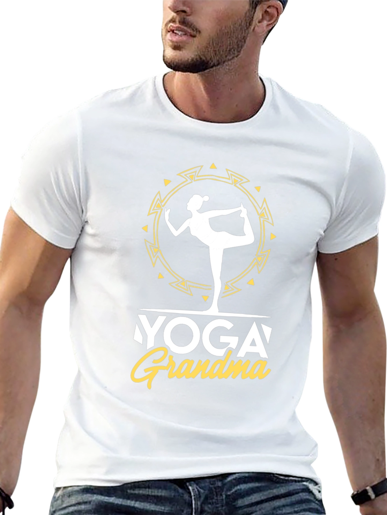 Black Yoga Grandma T-Shirt - Zen Lifestyle view 13