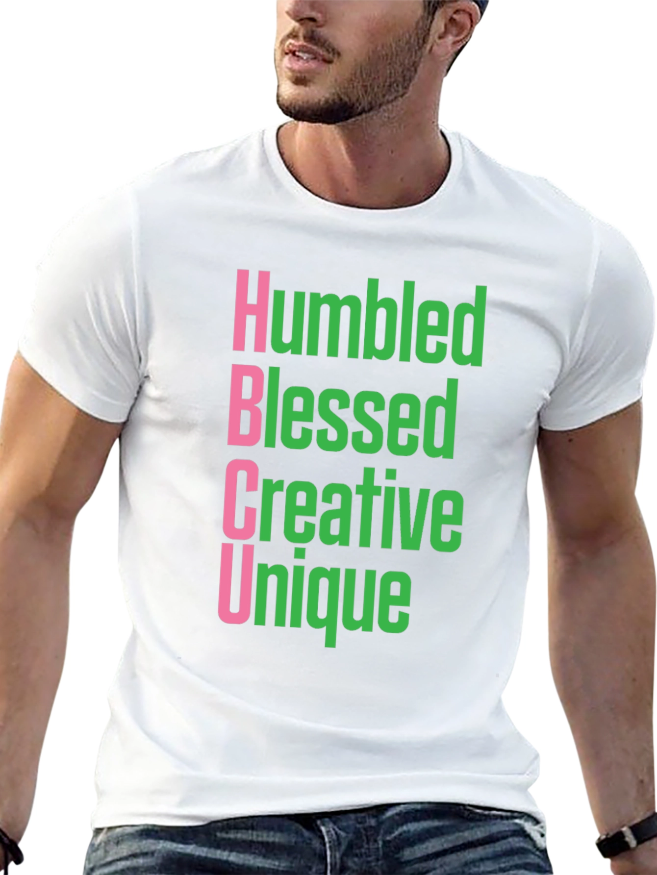 Black Humbled Blessed Creative Unique HBCU T-Shirt view 13