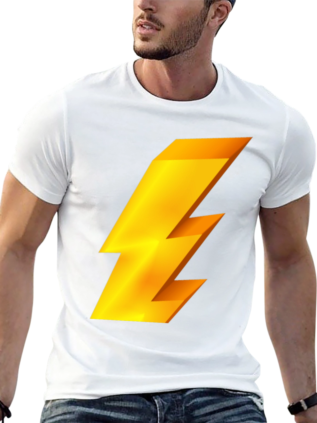 Black Lightning Bolt Graphic Tee - Black view 13