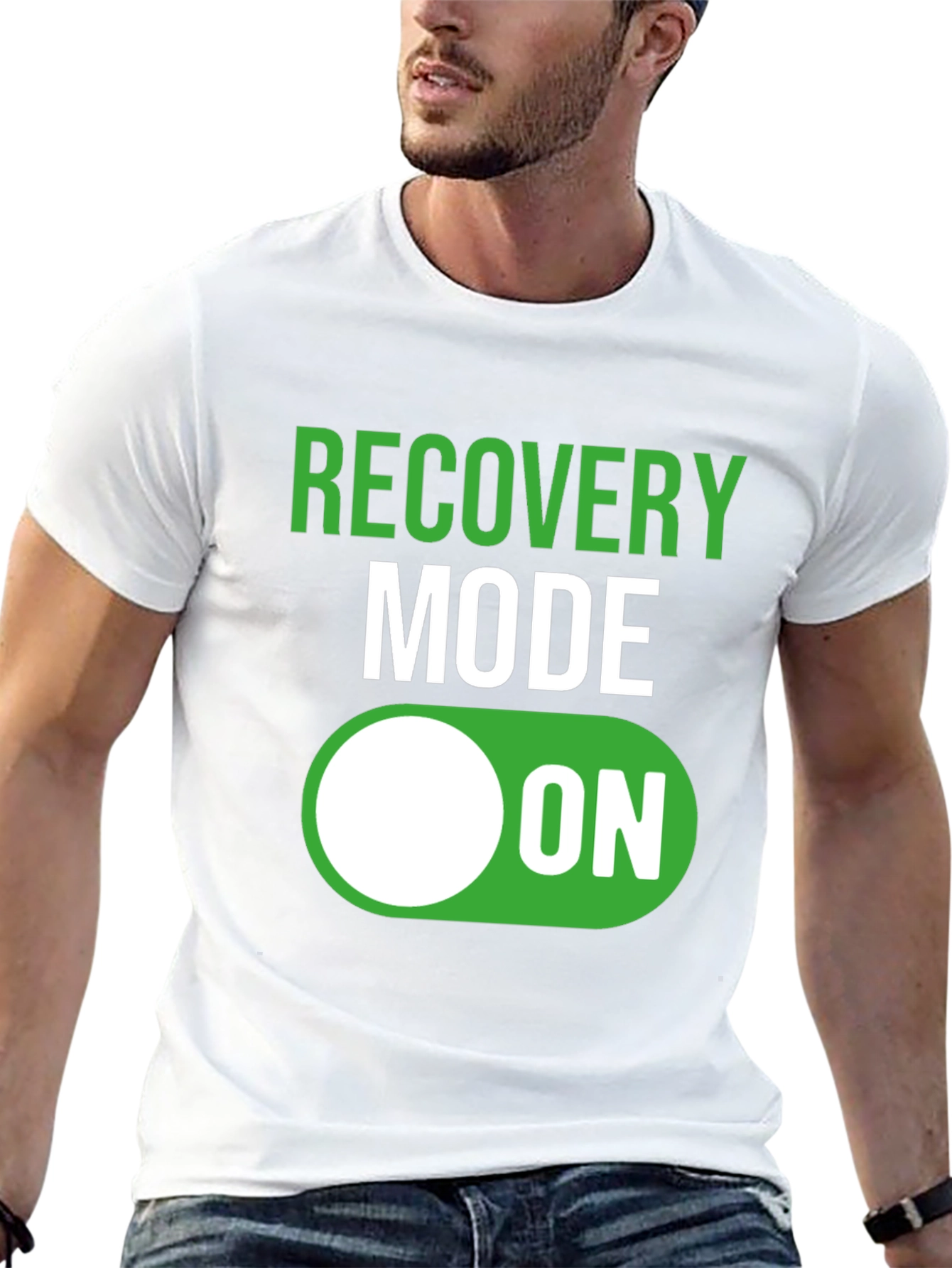 Black Recovery Mode ON T-Shirt - Funny Get Well Gift view 13