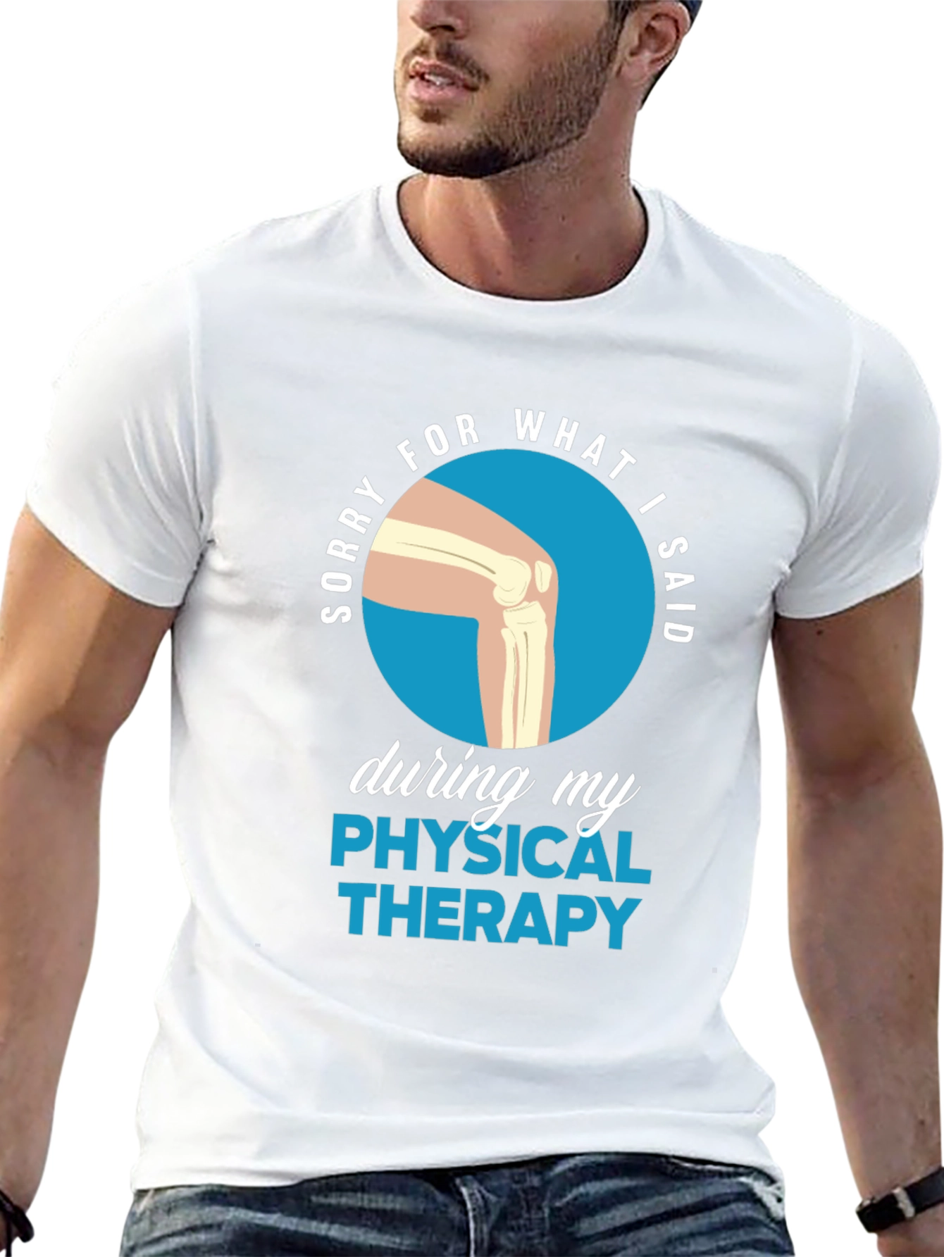 Black Funny Physical Therapy Sorry T-Shirt view 13