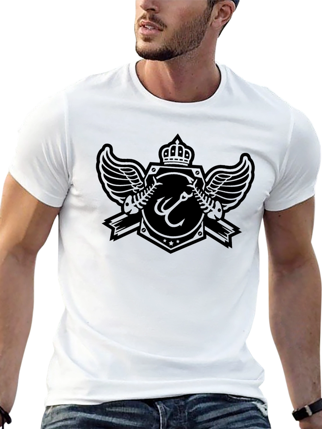 Black Black Emblem Graphic Tee - Men's Casual Fashion view 13