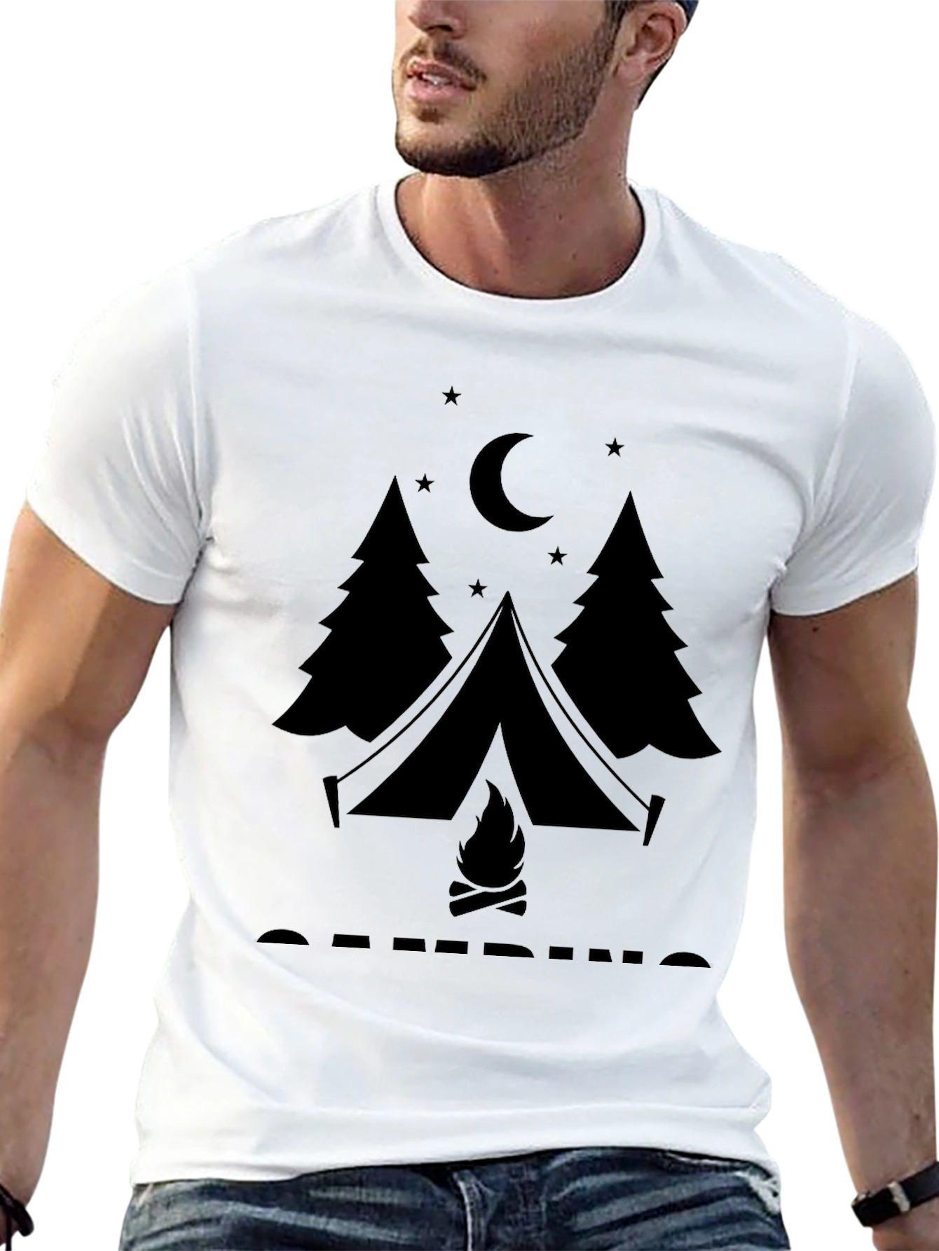 Black Camping Graphic Tee - Adventure Awaits! view 13