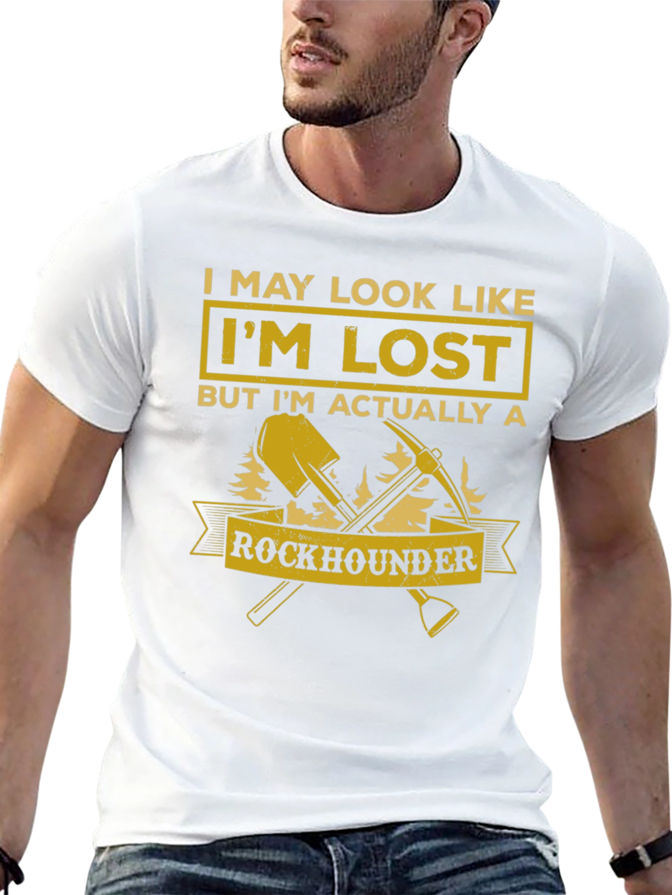 Black Rockhounder T-Shirt: I May Look Like I'm Lost view 13