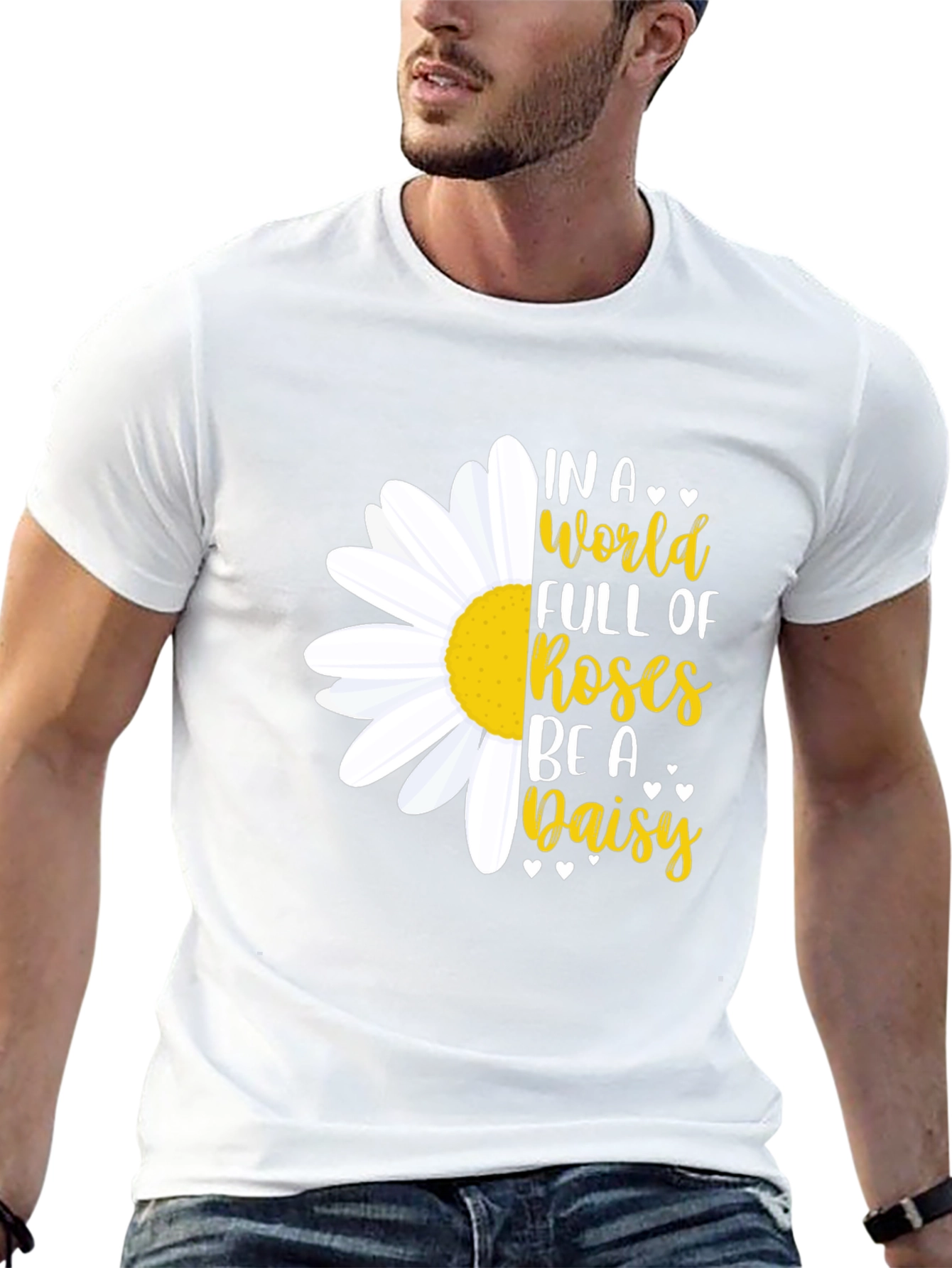 Black In a World Full of Roses Be a Daisy T-Shirt view 13
