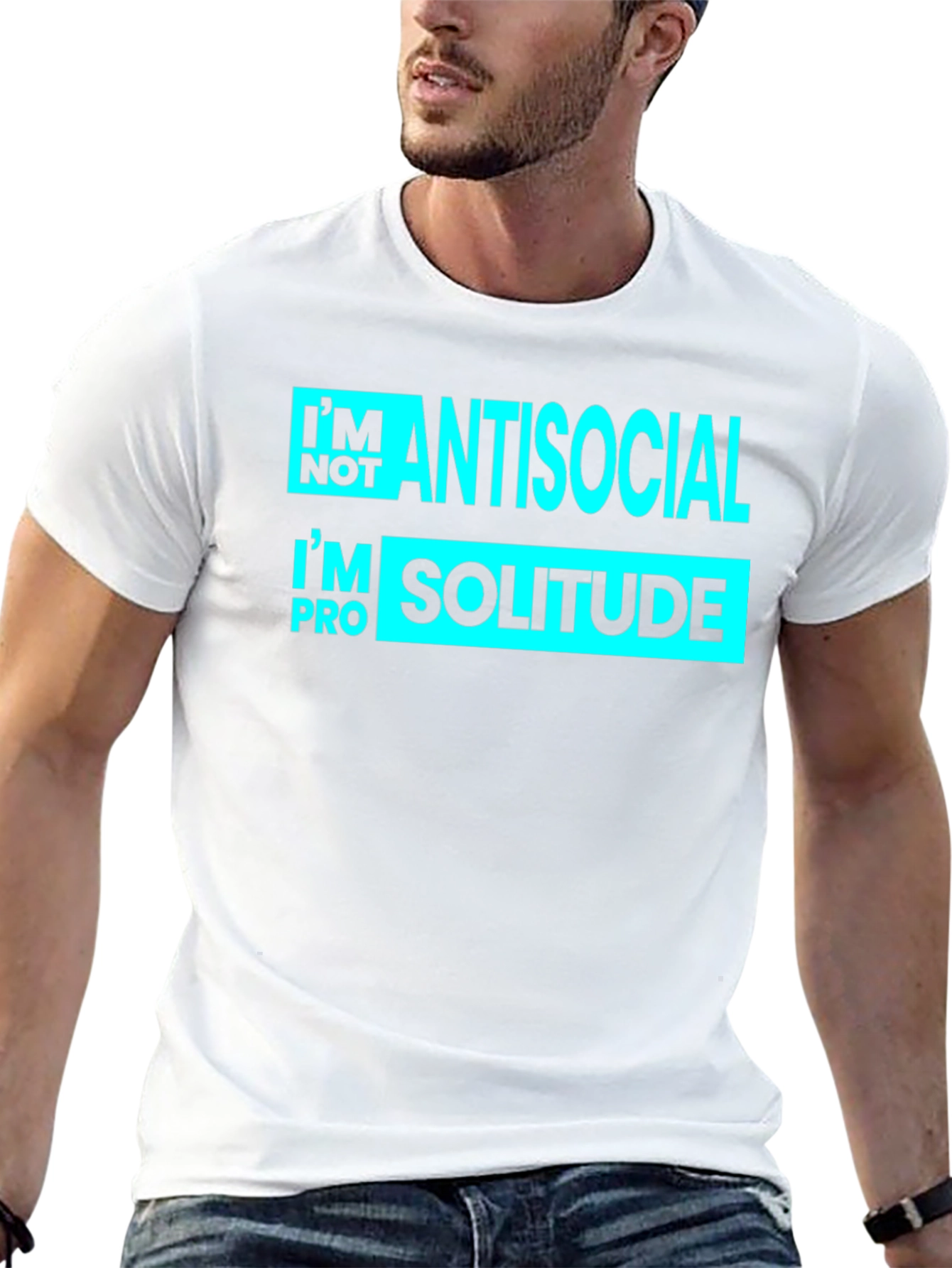 Black Antisocial Solitude Graphic T-Shirt view 13
