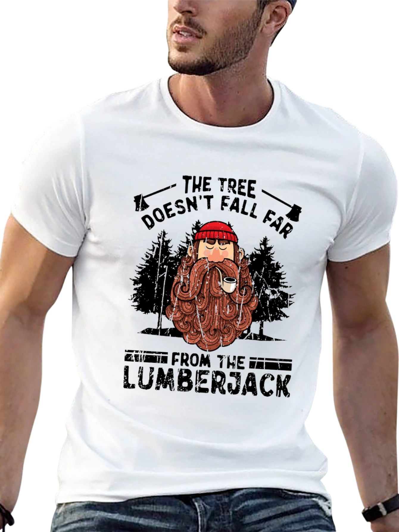 Black The Tree Doesn't Fall Far T-Shirt view 13