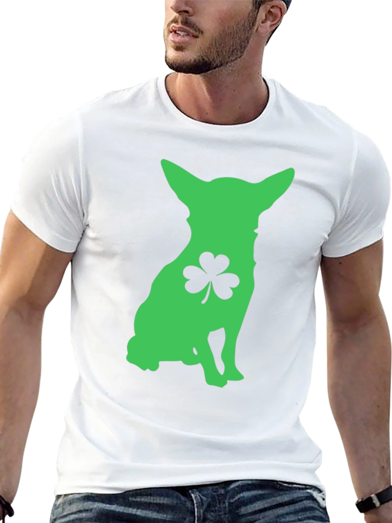 Black St. Patrick's Day Dog T-Shirt view 13