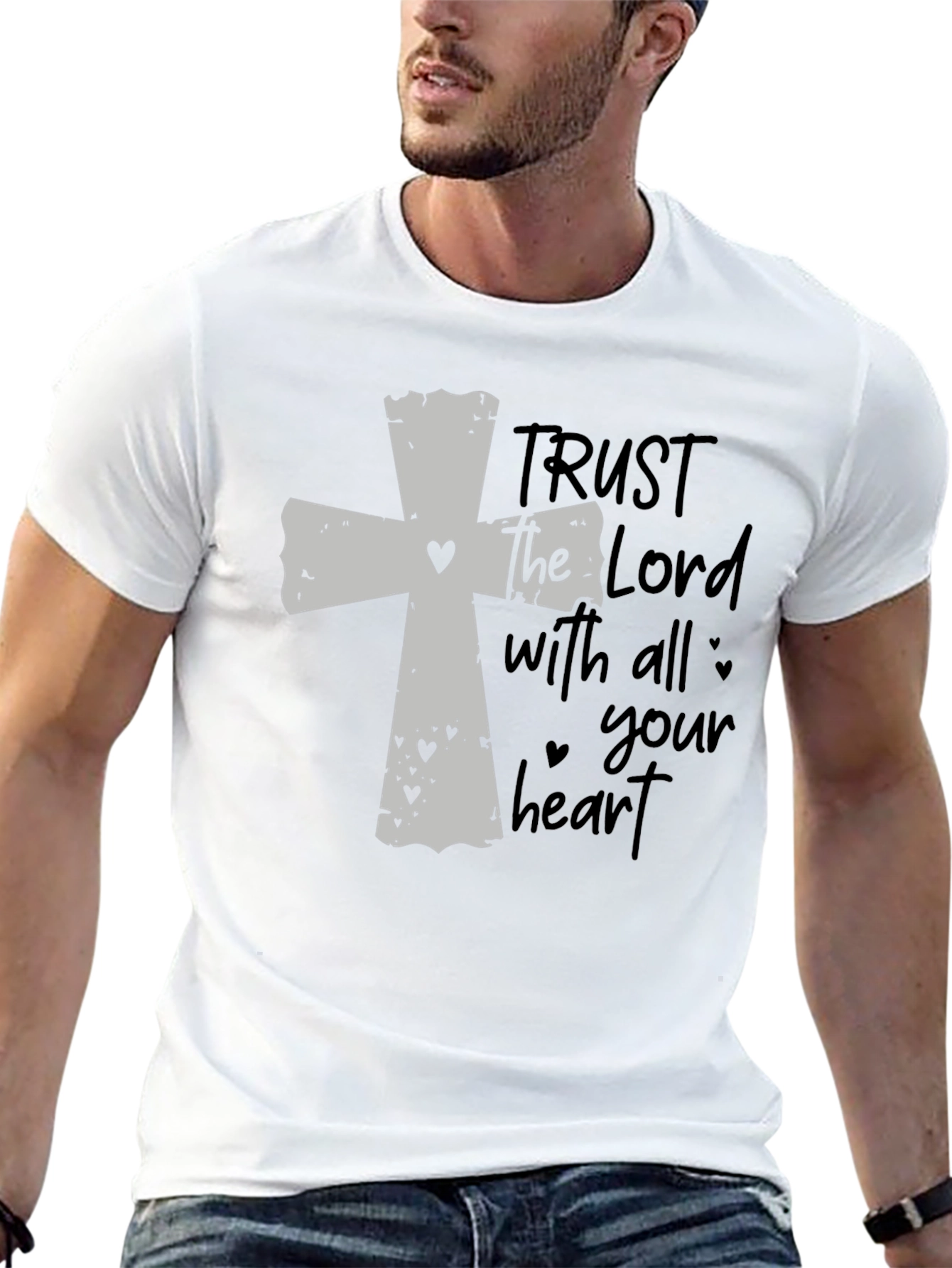 Black Faithful Black T-Shirt: Trust the Lord view 13