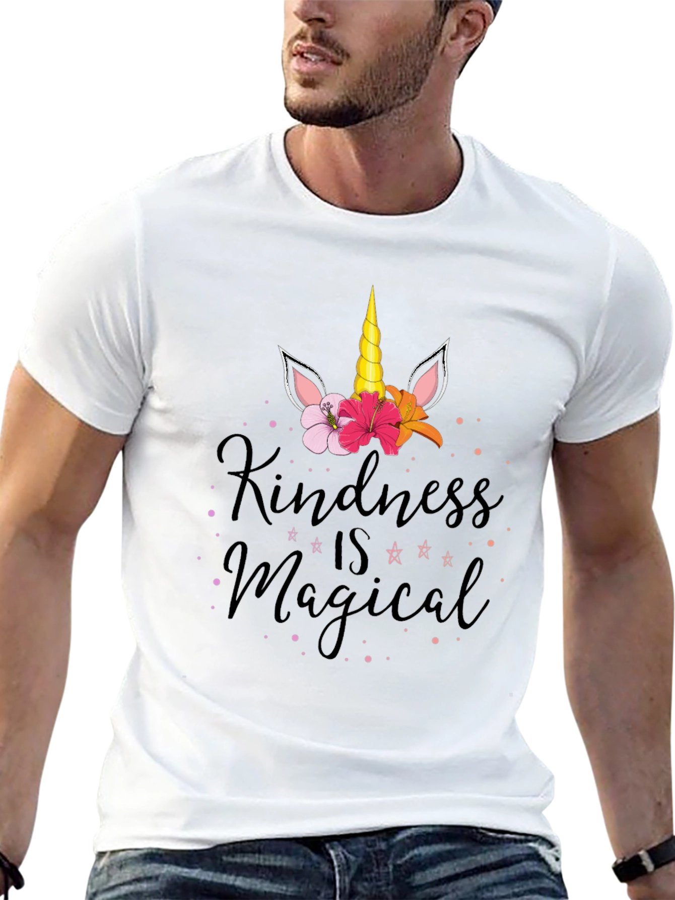 Black Kindness is Magical Unicorn T-Shirt view 13
