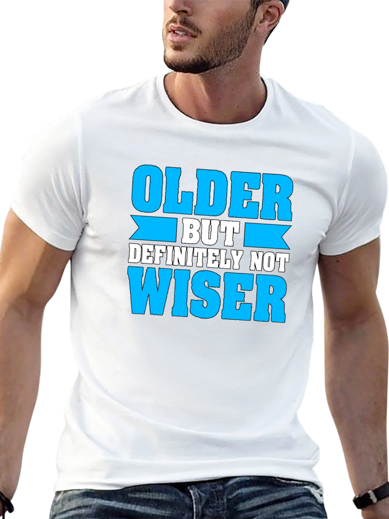 Black Funny Older But Not Wiser Graphic Tee view 13