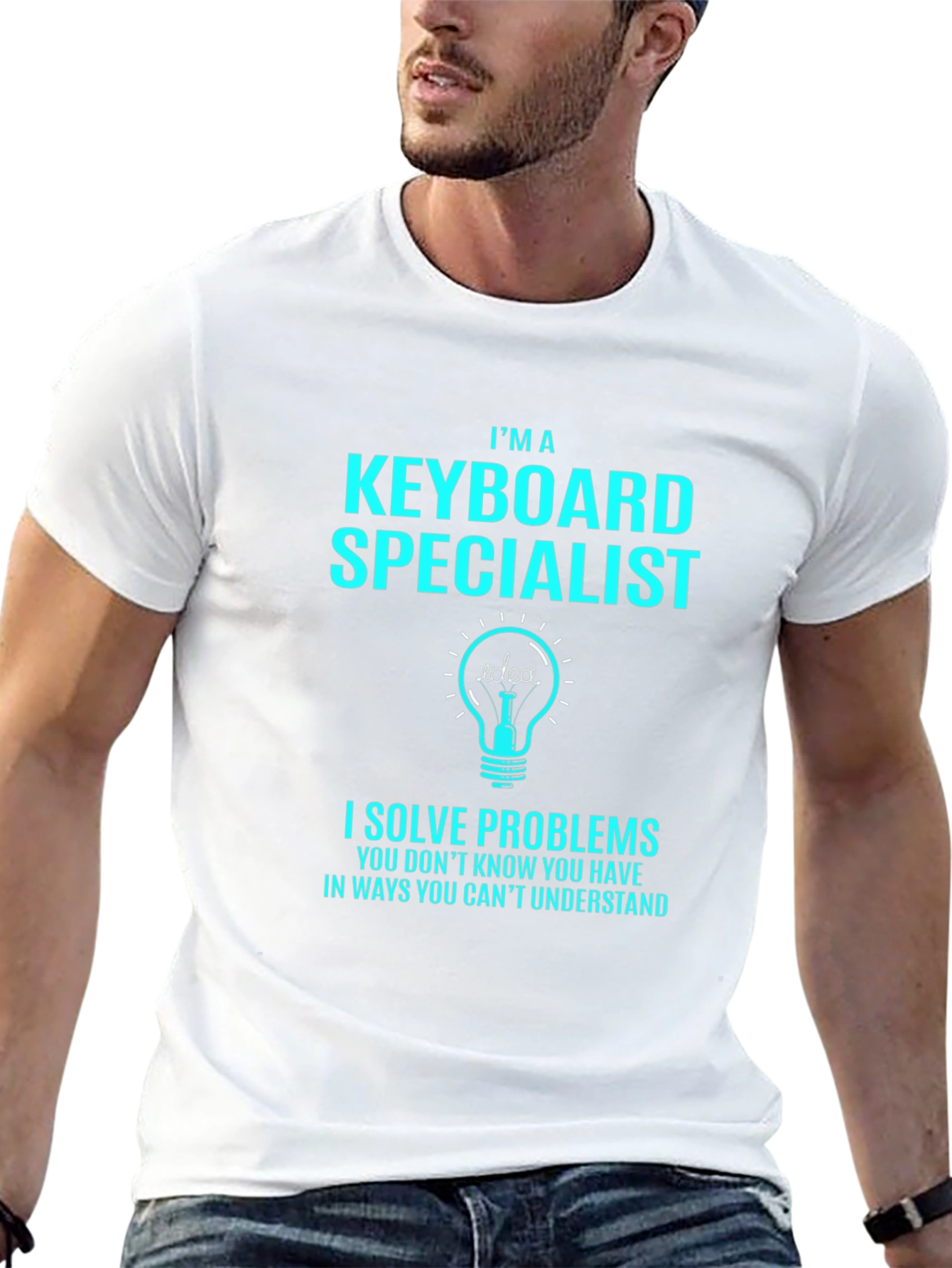 Black Keyboard Specialist Novelty Graphic Tee view 13