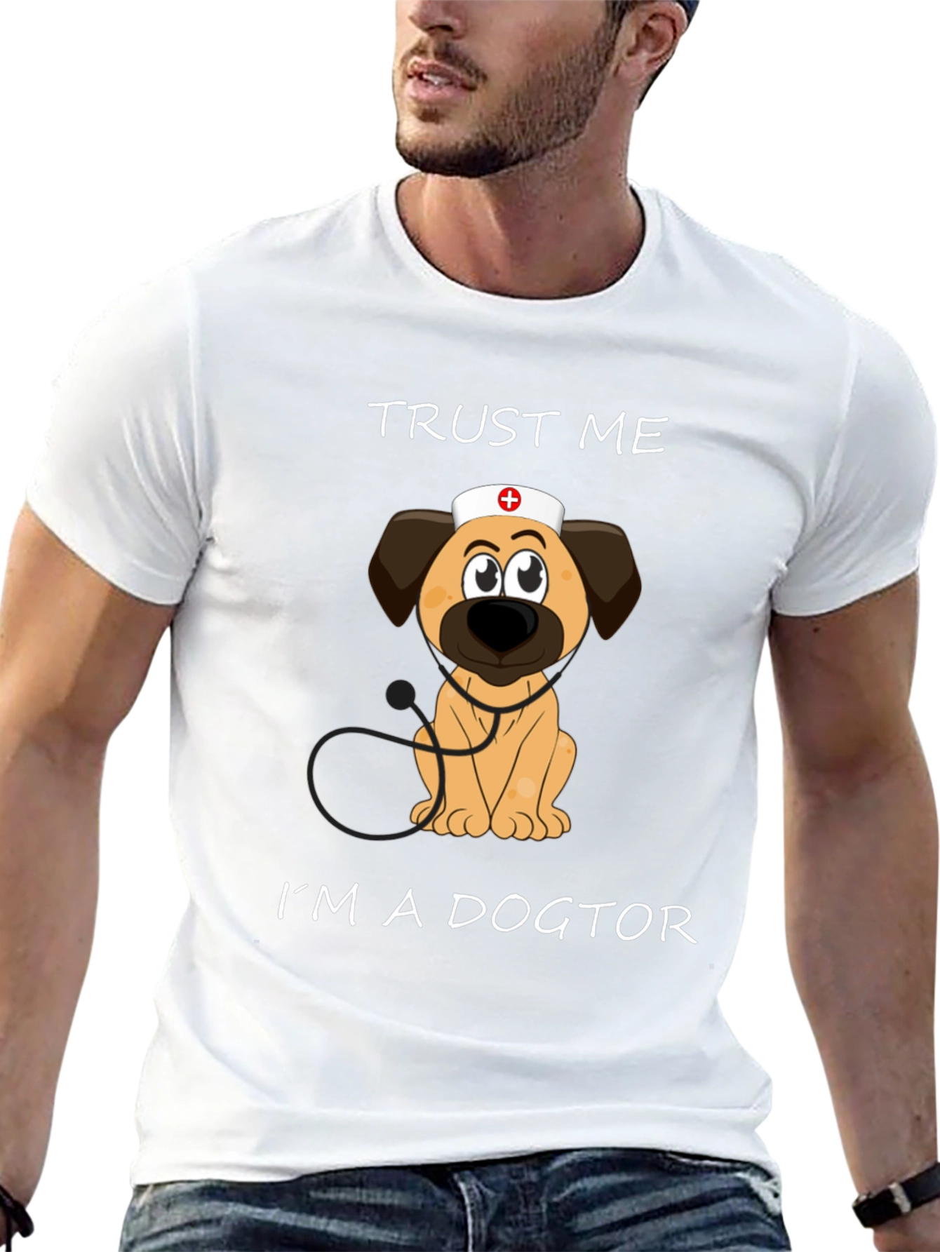 Black Trust Me I'm A Dogtor T-Shirt view 13