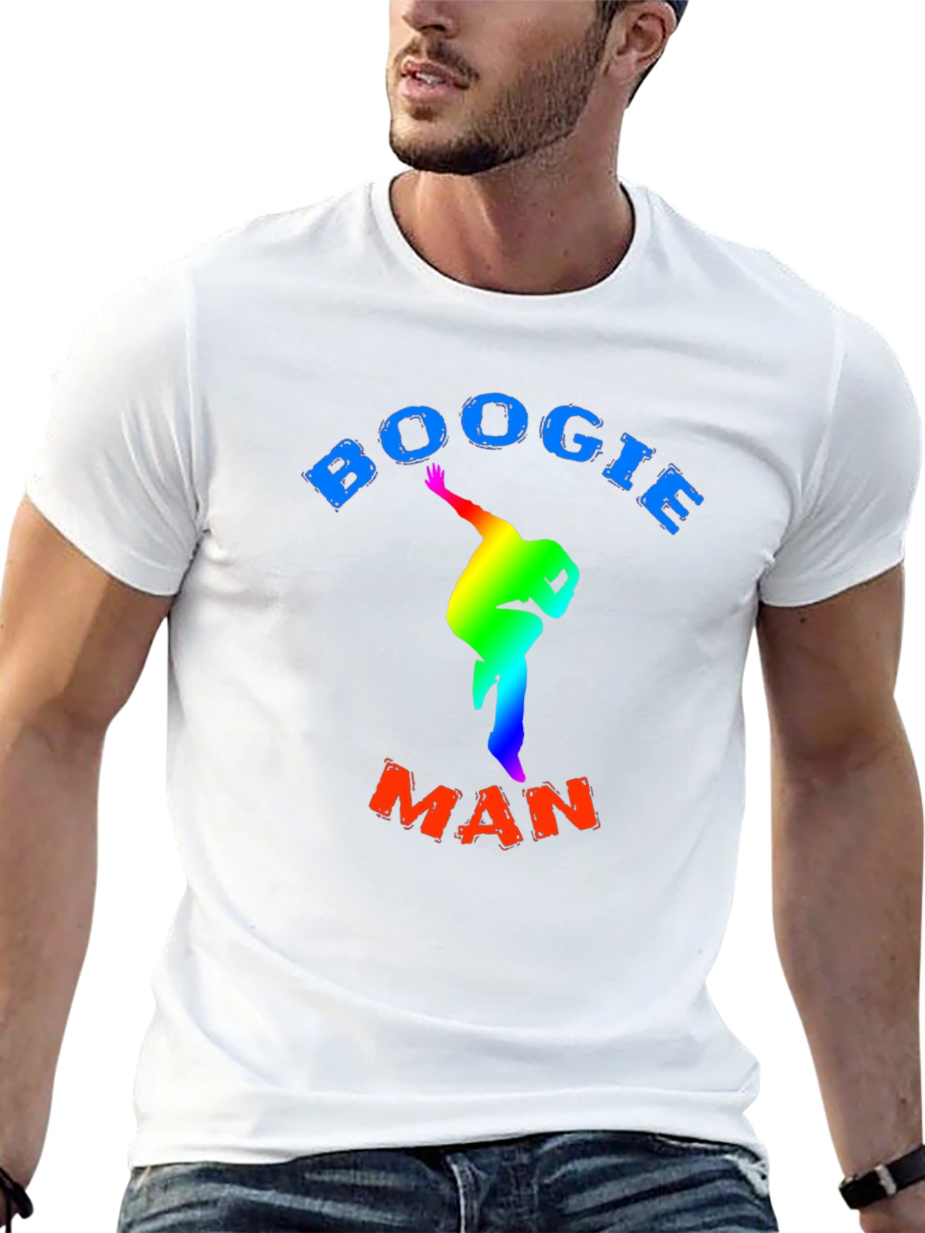 Black Boogie Man T-Shirt - Rainbow Dancer view 13